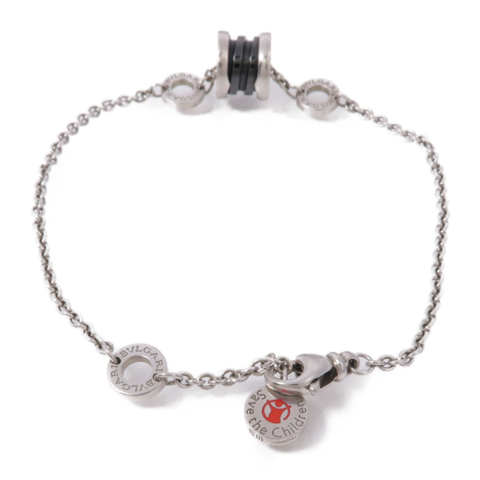BVLGARI 925純銀/陶瓷Save The Children Bracelet手鏈