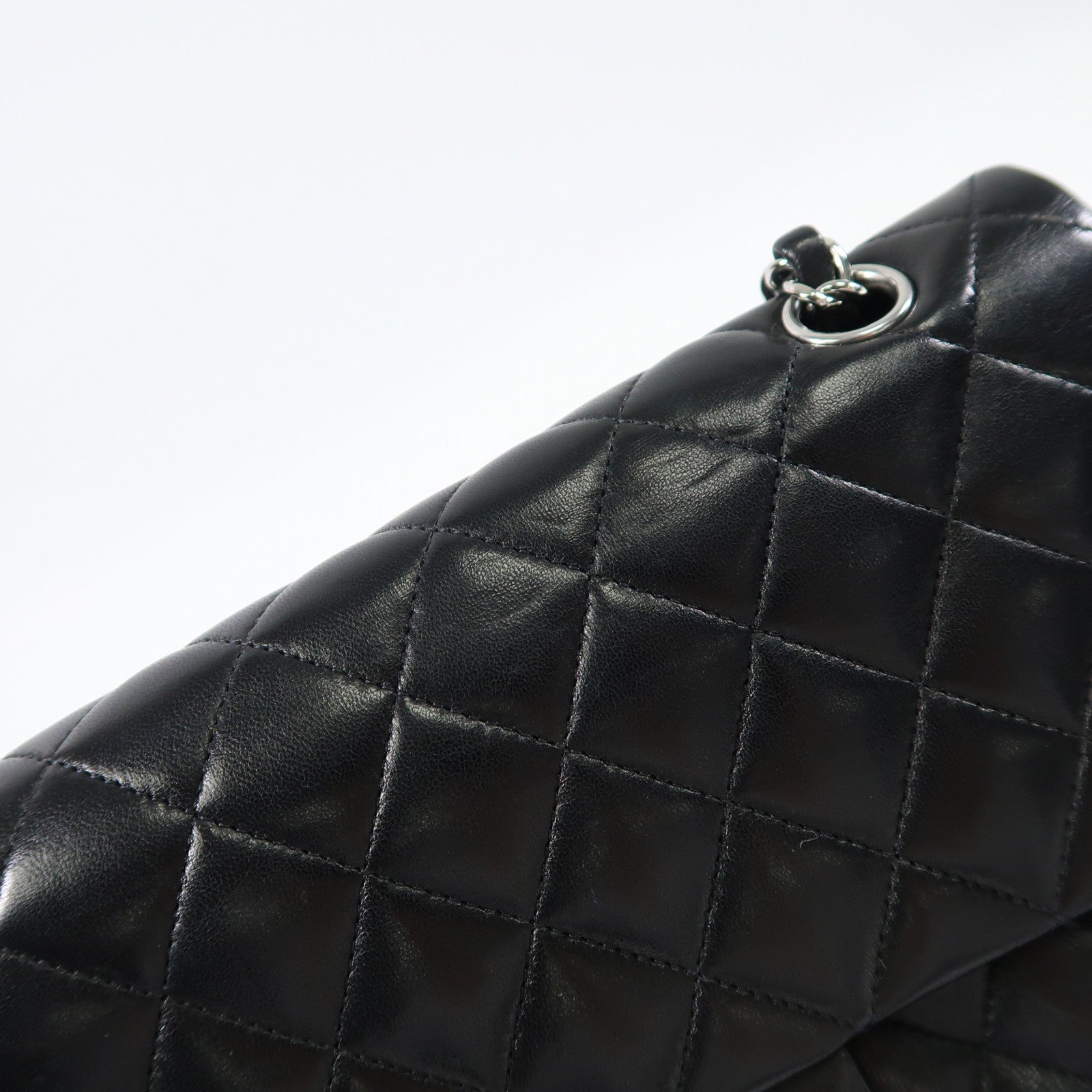 CHANEL 羊皮皮革Classic 25銀扣肩背袋