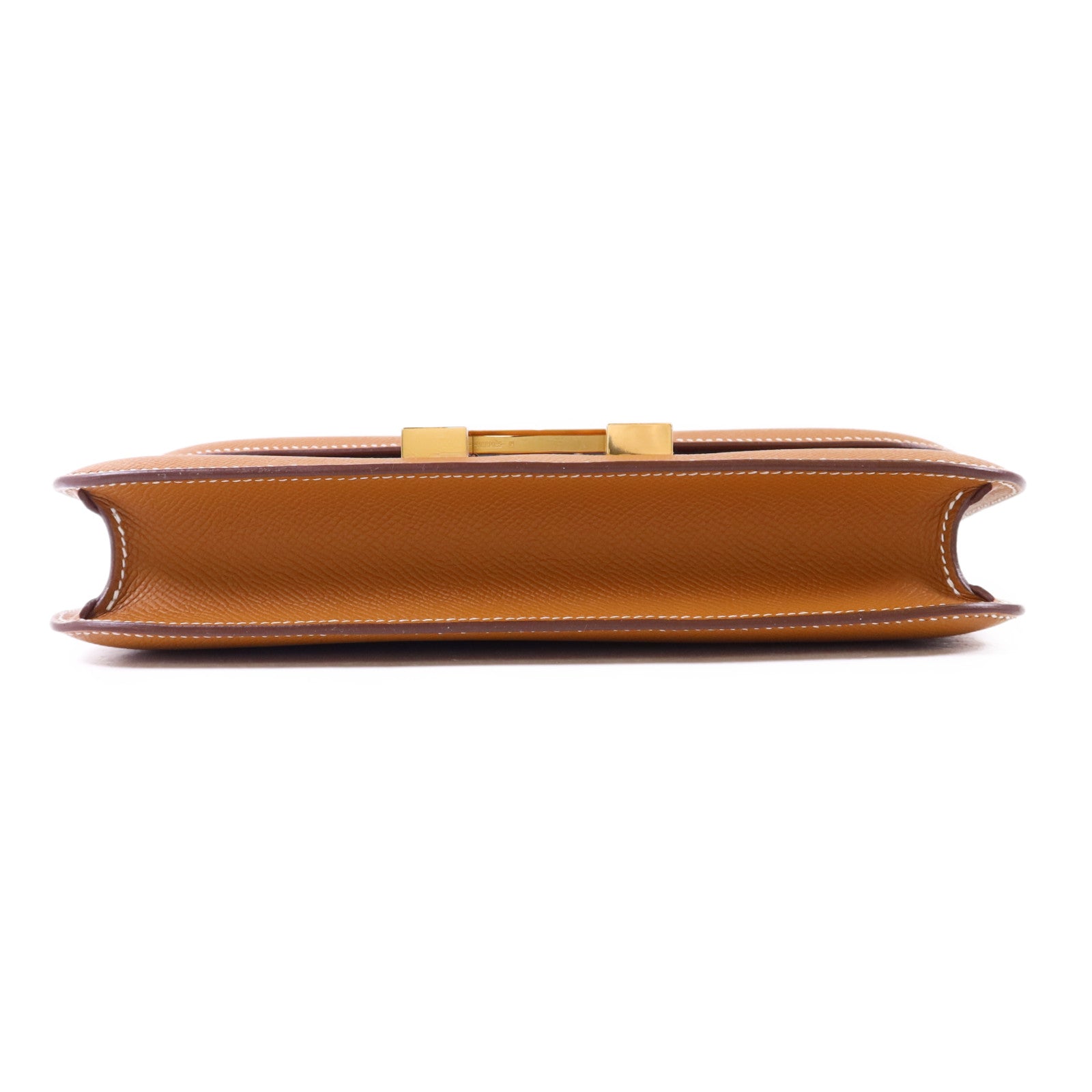 HERMES Epsom皮革Constance Elan金扣肩背袋Gold