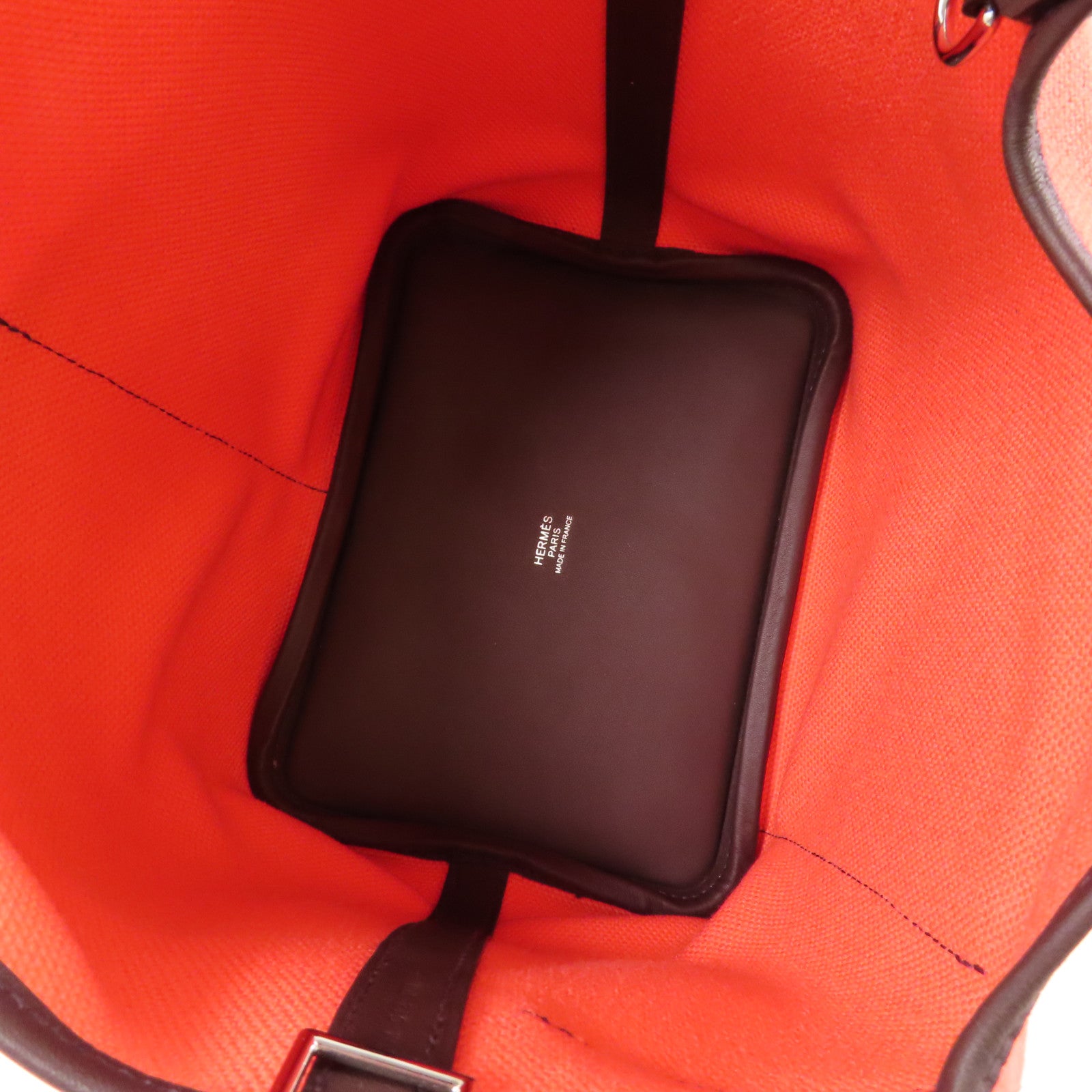 HERMES 帆布Picotin Cargo PM手挽袋Rose Texas