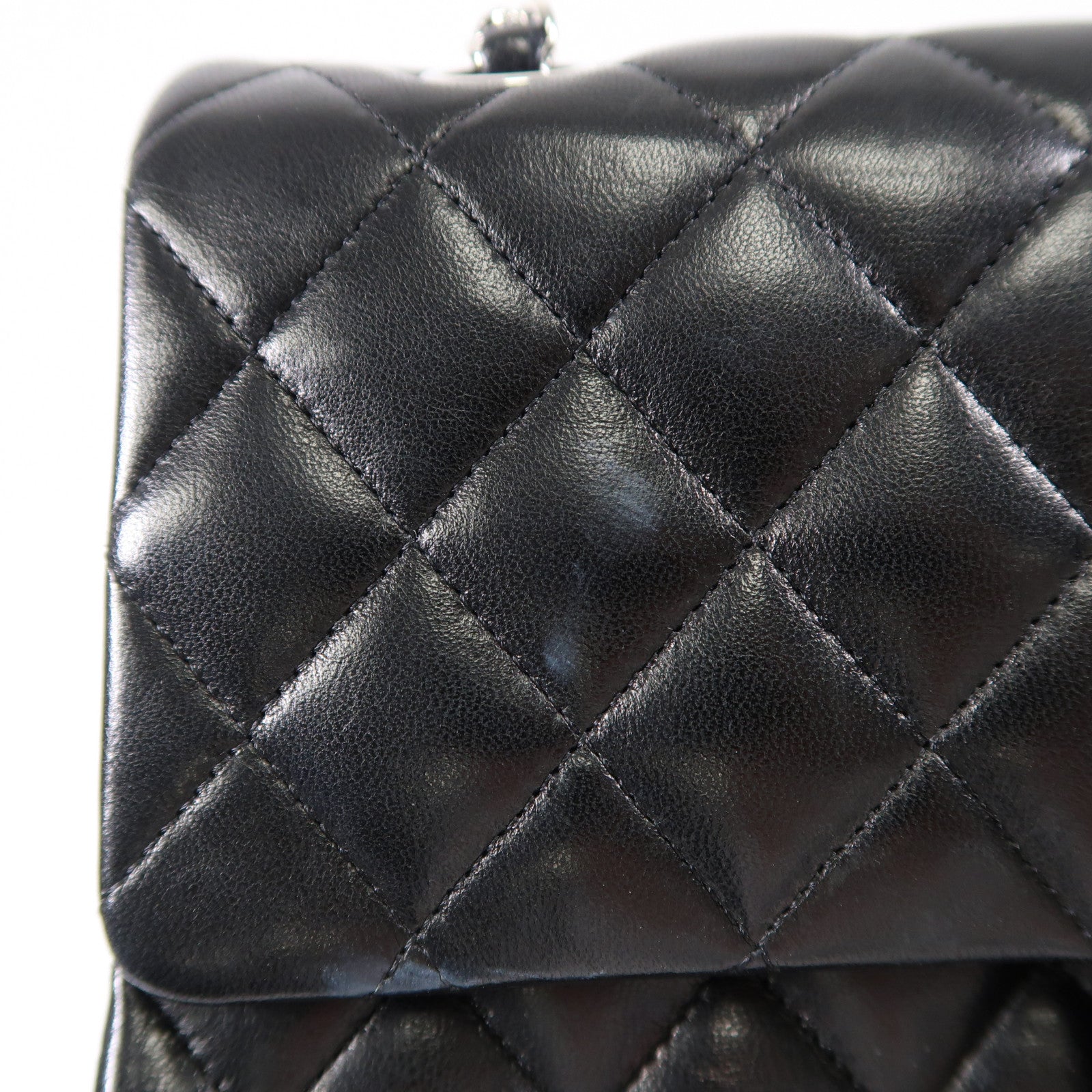 CHANEL 羊皮皮革Classic 25銀扣肩背袋