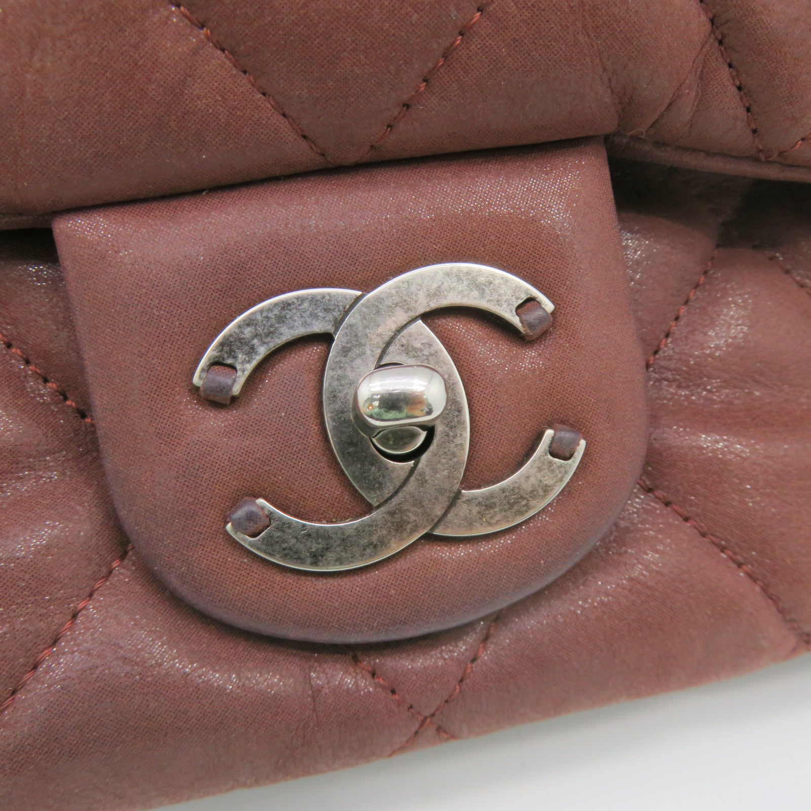 CHANEL [Sharp Discount] Lingge Cowhide Leather Chain Shoulder Bag Silver Buckle Shoulder Bag Brown
