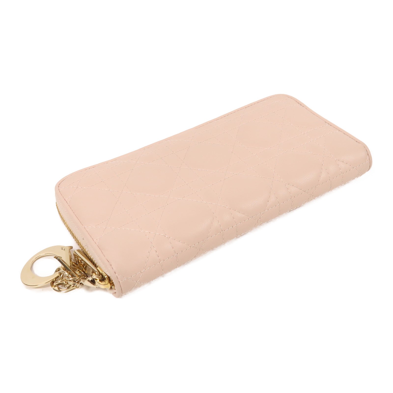 Dior 羊皮皮革Long Wallet金扣長錢包