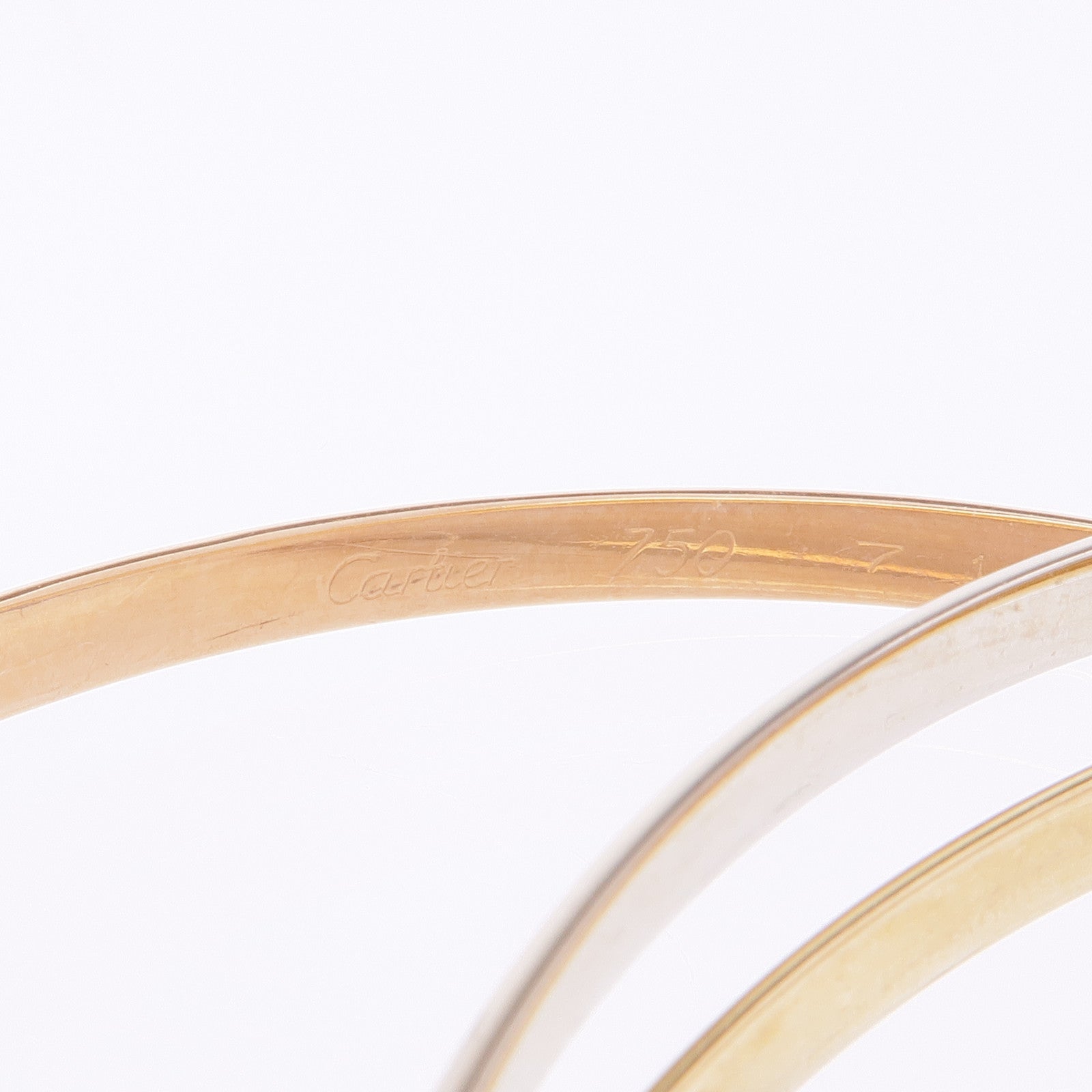 CARTIER【激減優惠】 18K黃金/白金/玫瑰金Trinity Bangle手鐲Cartier#62