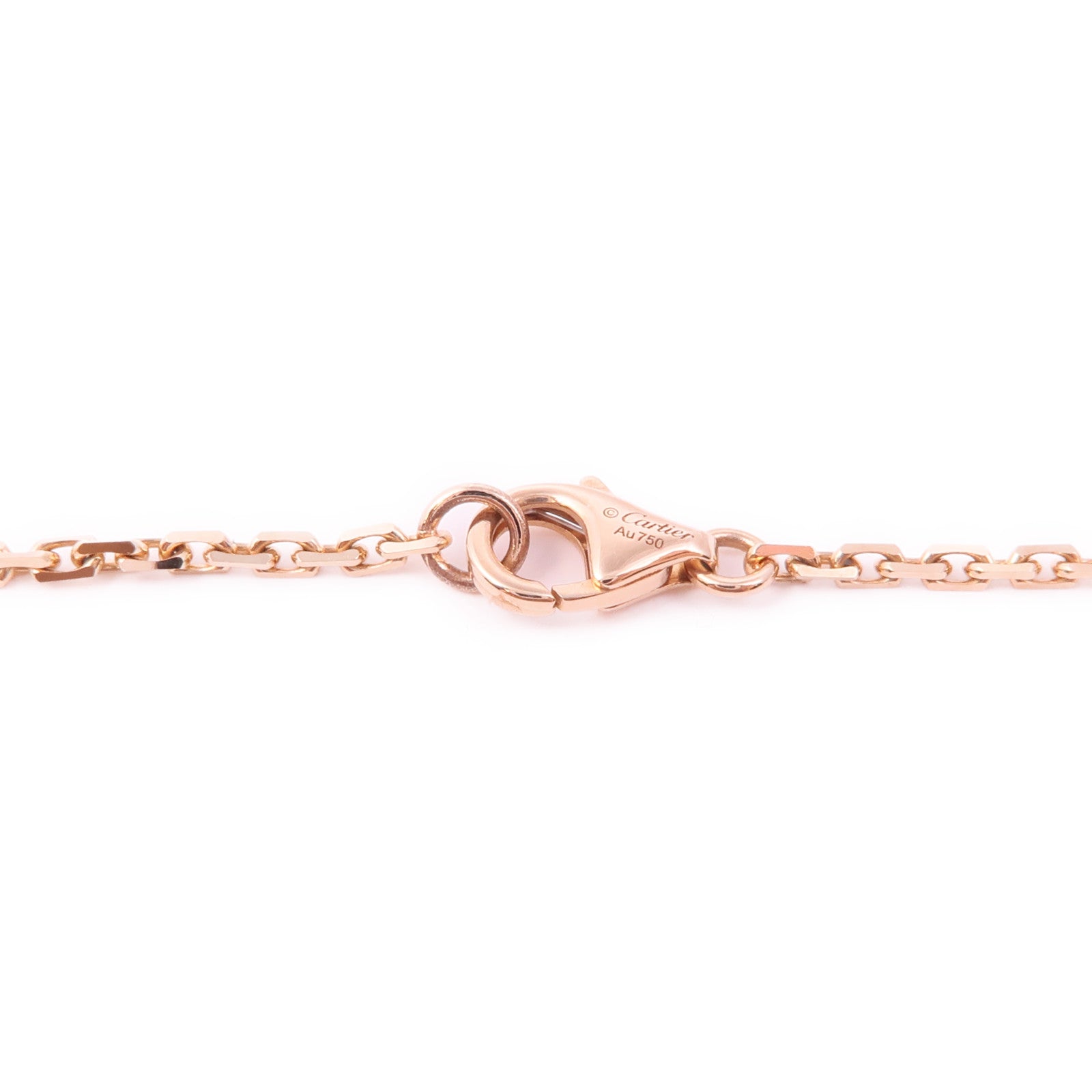 CARTIER 18K玫瑰金Love Diamond Necklace鑽石項鍊