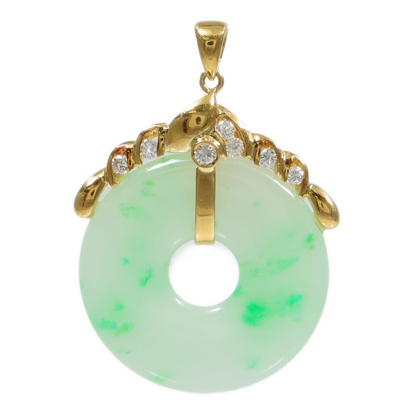 JEWELRY 18K黃金Jade Pendant Top翡翠吊墜