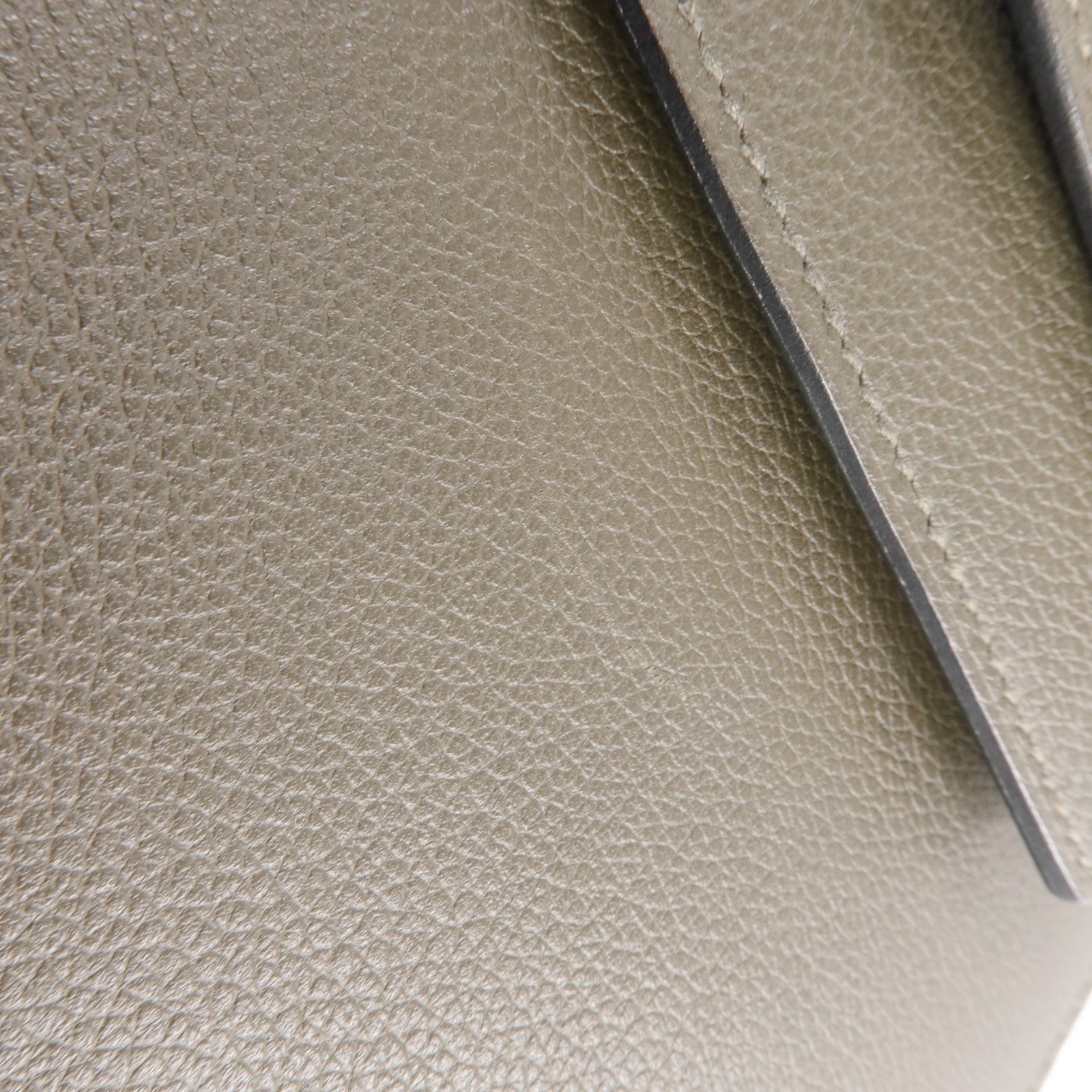 HERMES 【激減優惠】Evercolor皮革Kelly Depeches 25銀扣手拿包Vert Maquies