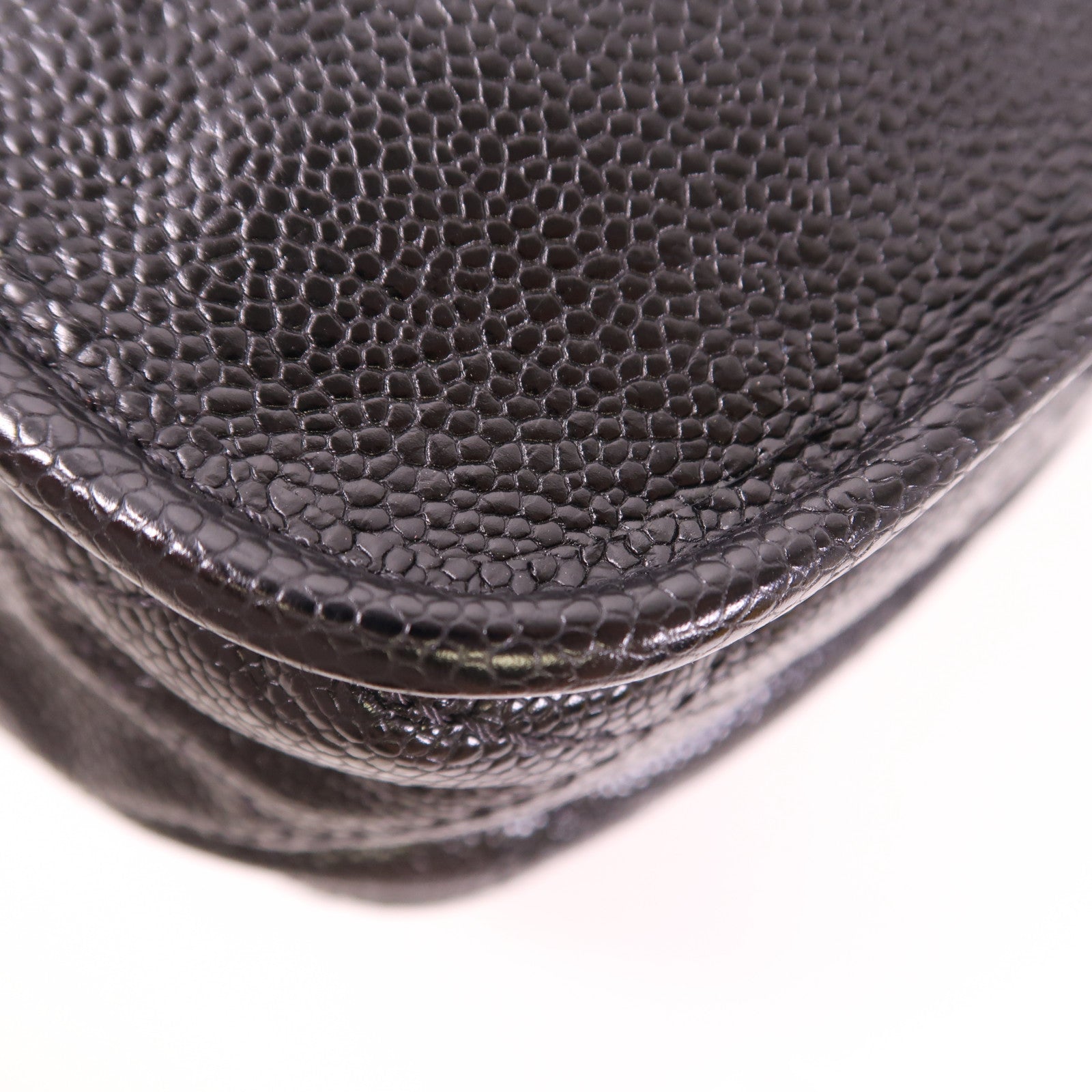 CHANEL 牛皮皮革Split Pocket Flap銀扣鏈帶肩背袋