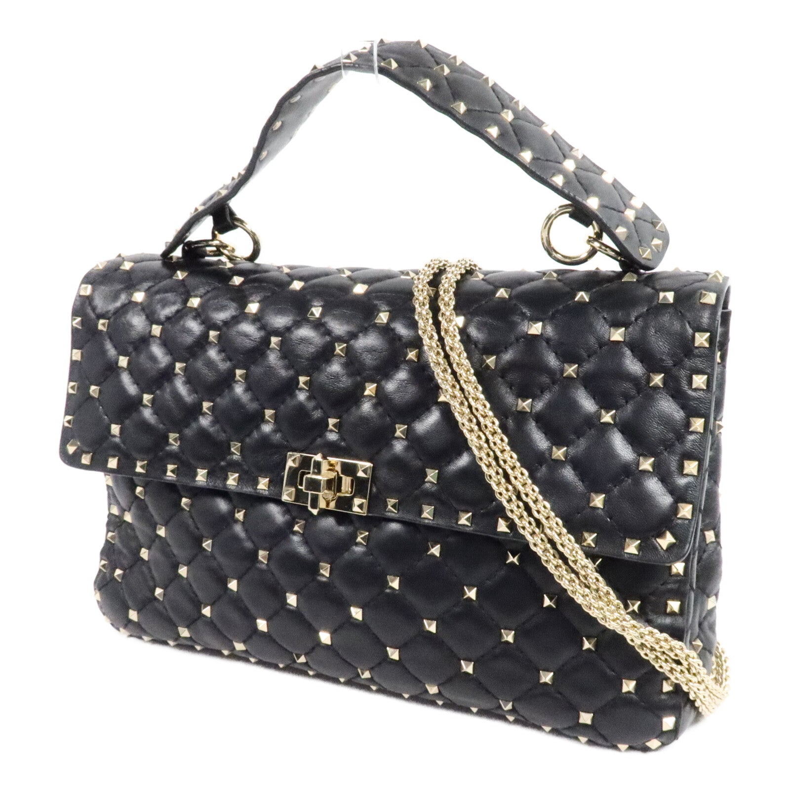 Valentino 牛皮皮革Rockstud Spike Large手挽肩背兩用袋
