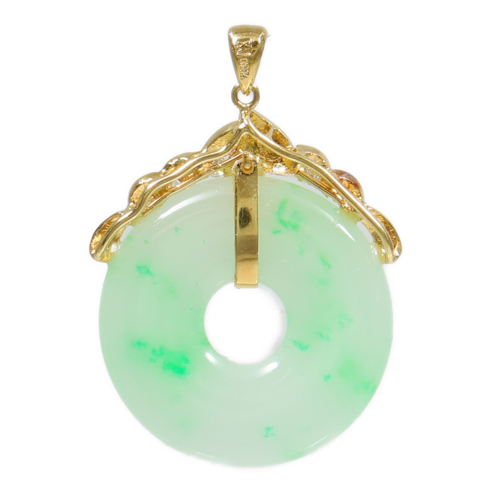 JEWELRY 18K黃金Jade Pendant Top翡翠吊墜