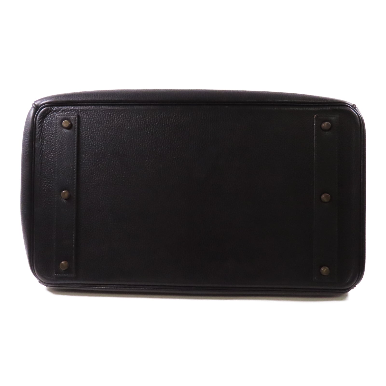 HERMES Ardennes皮革Haut A Courroie金扣手挽袋Noir/黑色