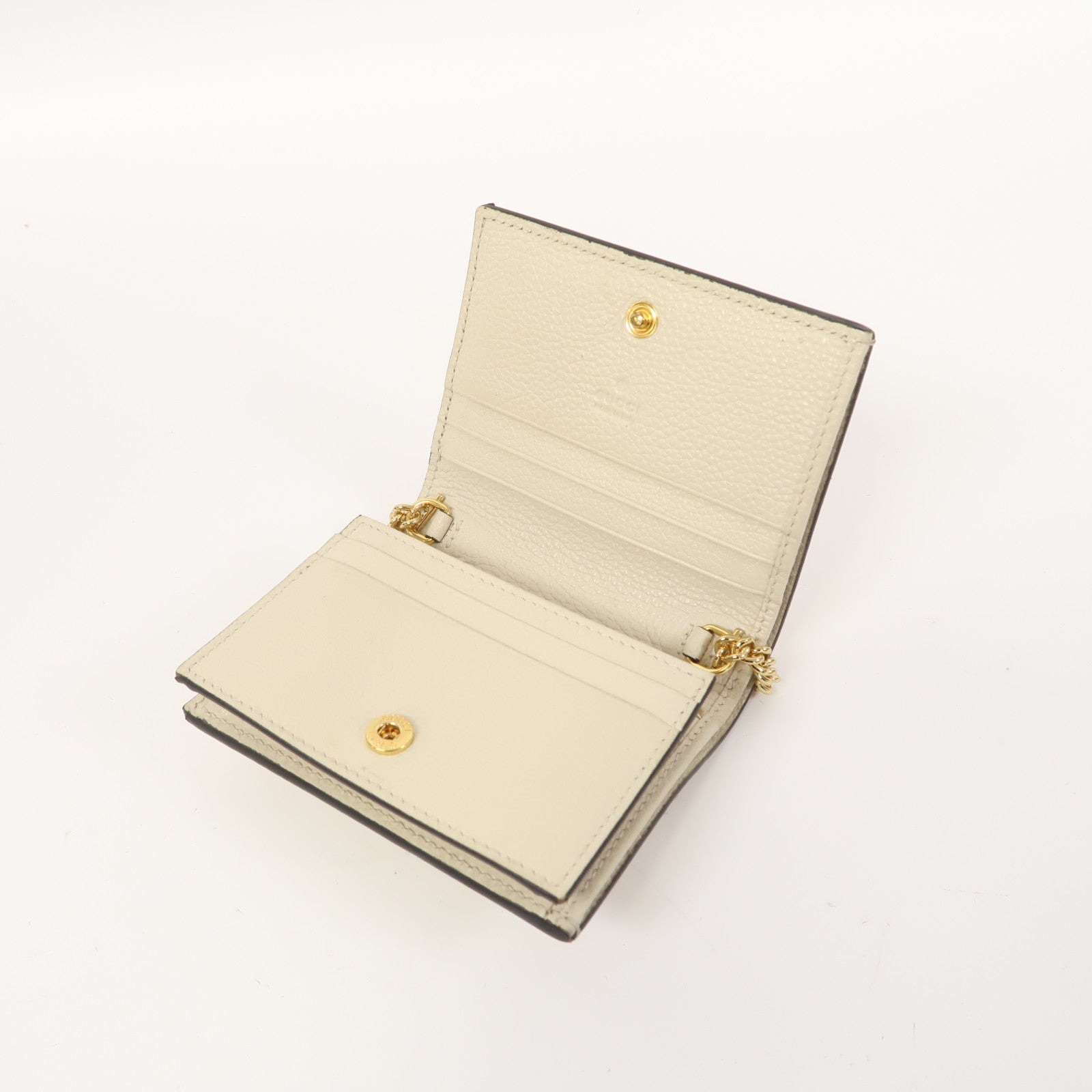 GUCCI 【激減優惠】牛皮皮革Zumi Chain Wallet錢包白色