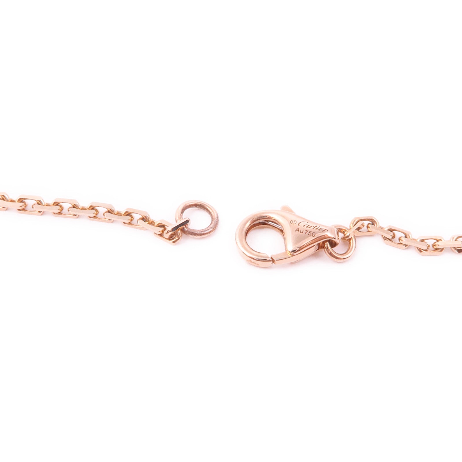 CARTIER 18K玫瑰金Love Diamond Necklace鑽石項鍊