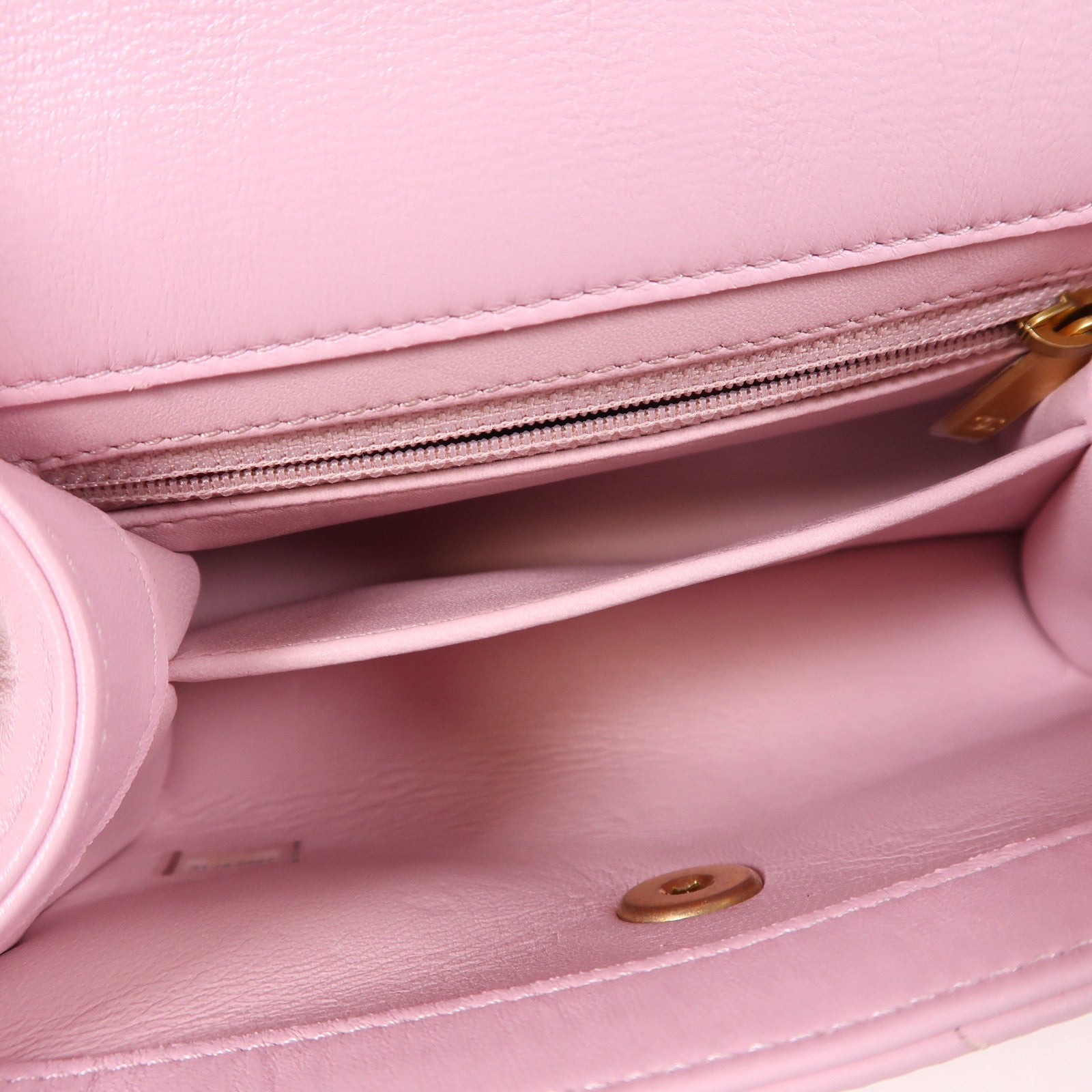 CHANEL 羊皮皮革Mini Flap Bag With Top Handle金扣鏈帶手挽肩背兩用袋