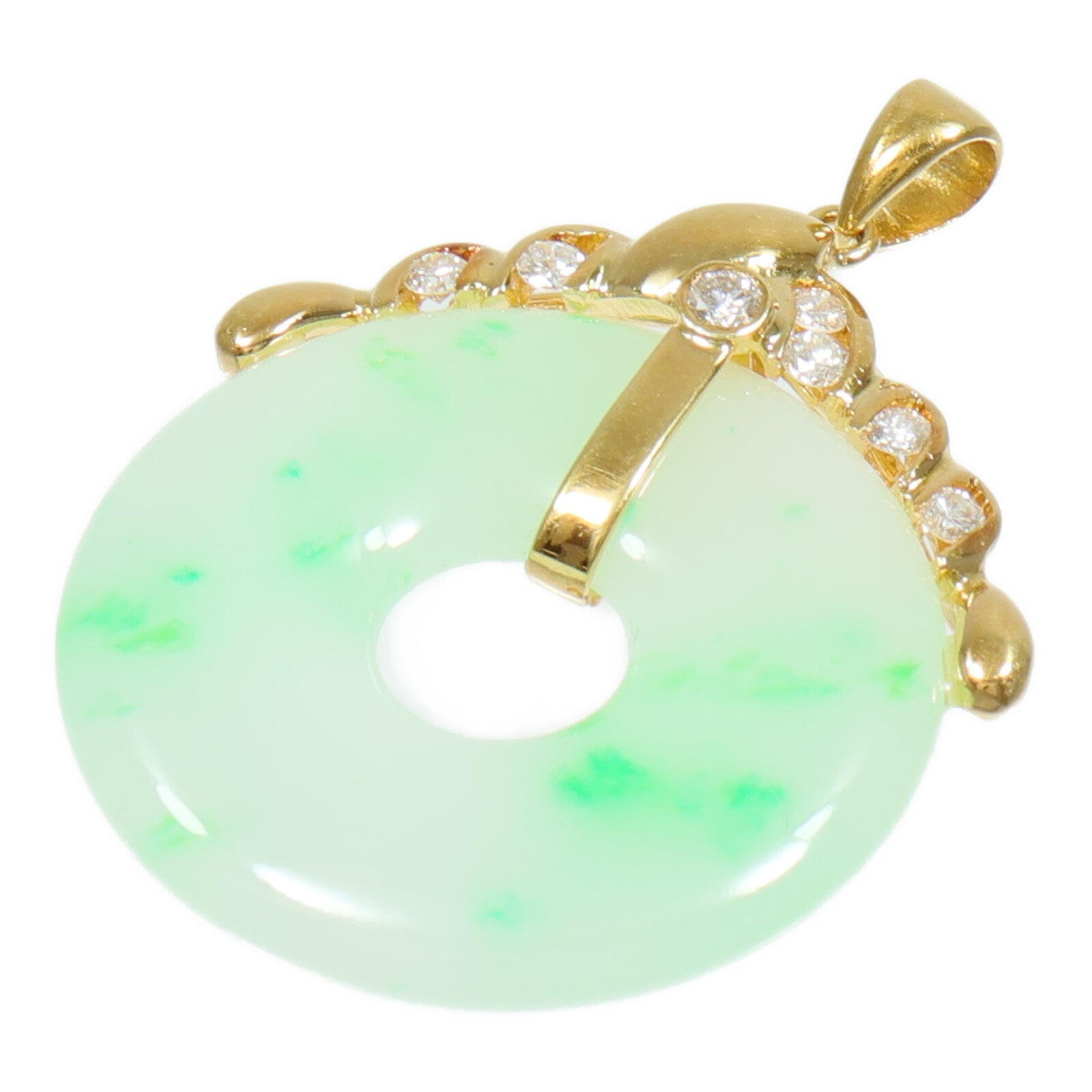 JEWELRY 18K黃金Jade Pendant Top翡翠吊墜