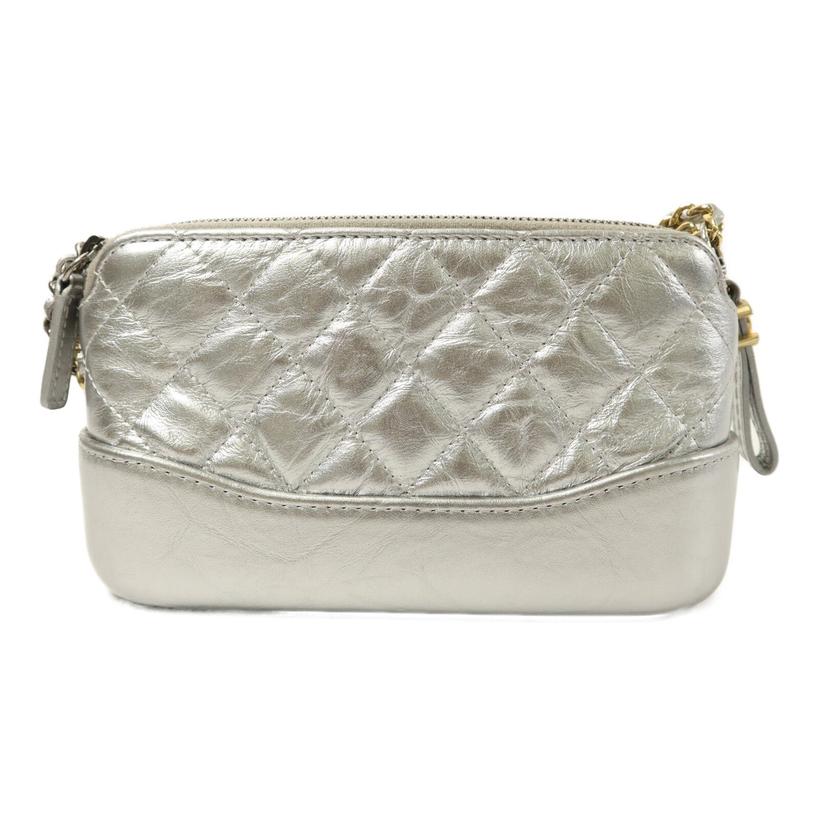 CHANEL 牛皮皮革Gabrielle Wallet On Chain鏈帶肩背袋