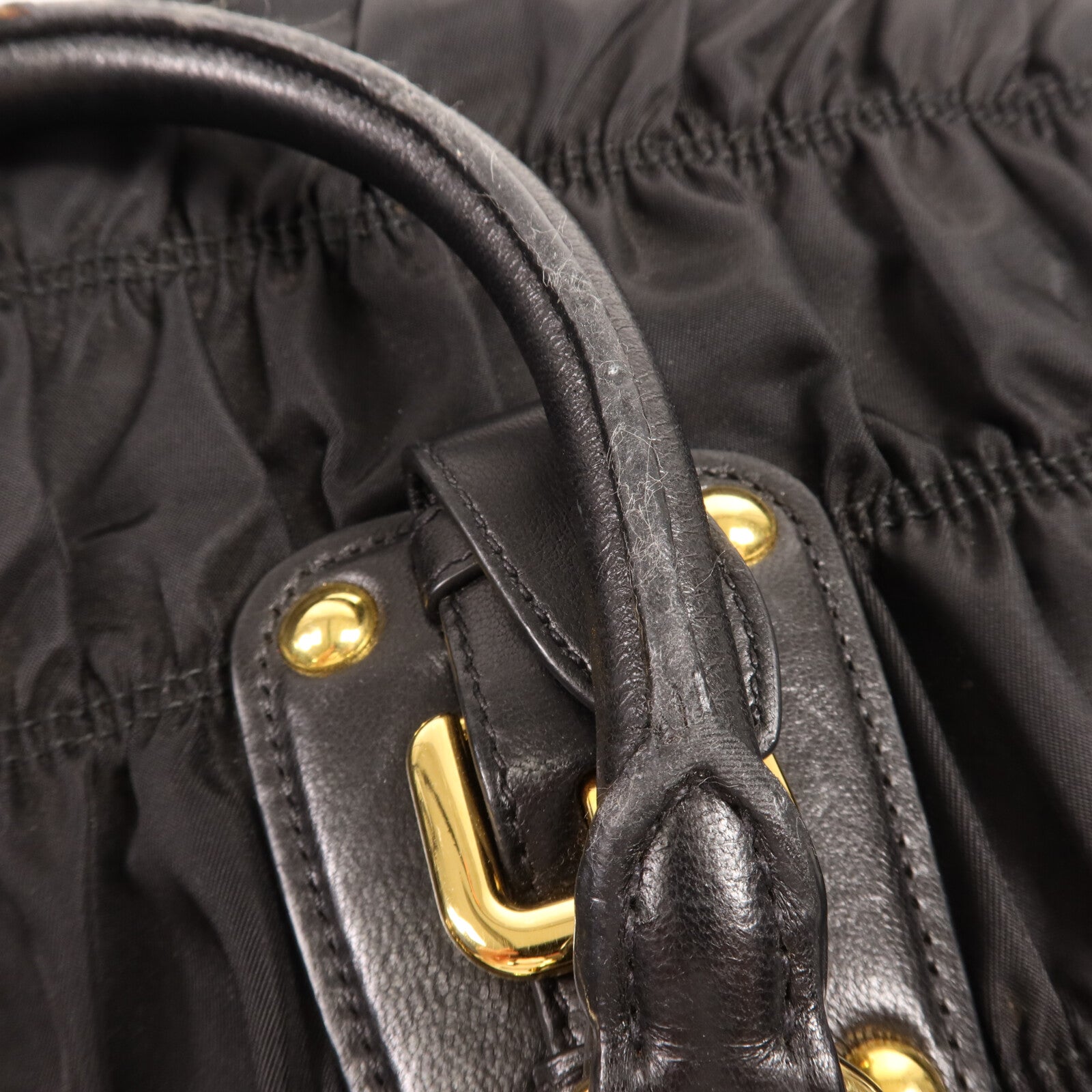 PRADA 尼龍Tessuto Gaufre金扣手挽肩背兩用袋