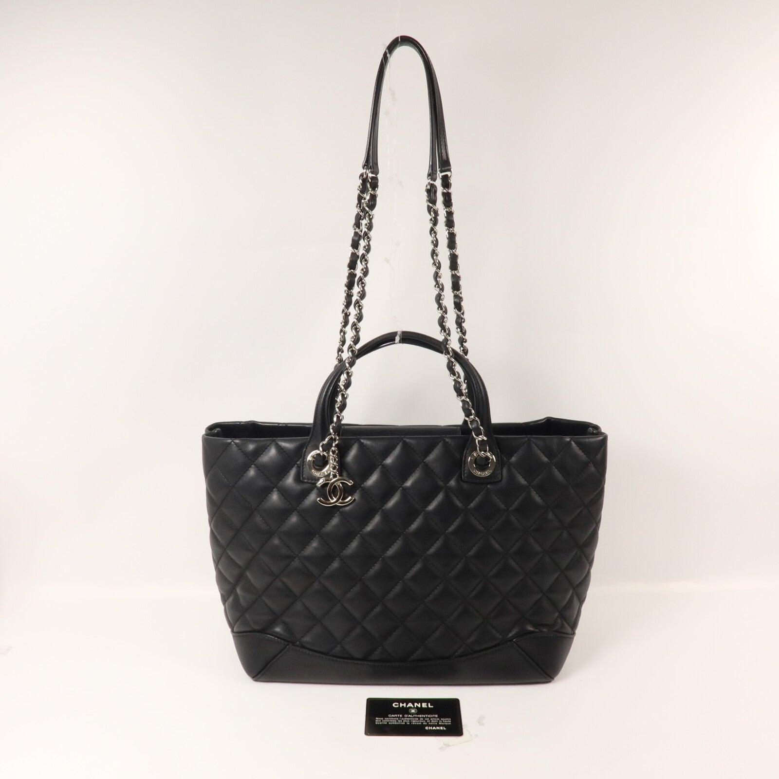 CHANEL 羊皮皮革Chain Shoulder鏈帶手挽肩背兩用袋
