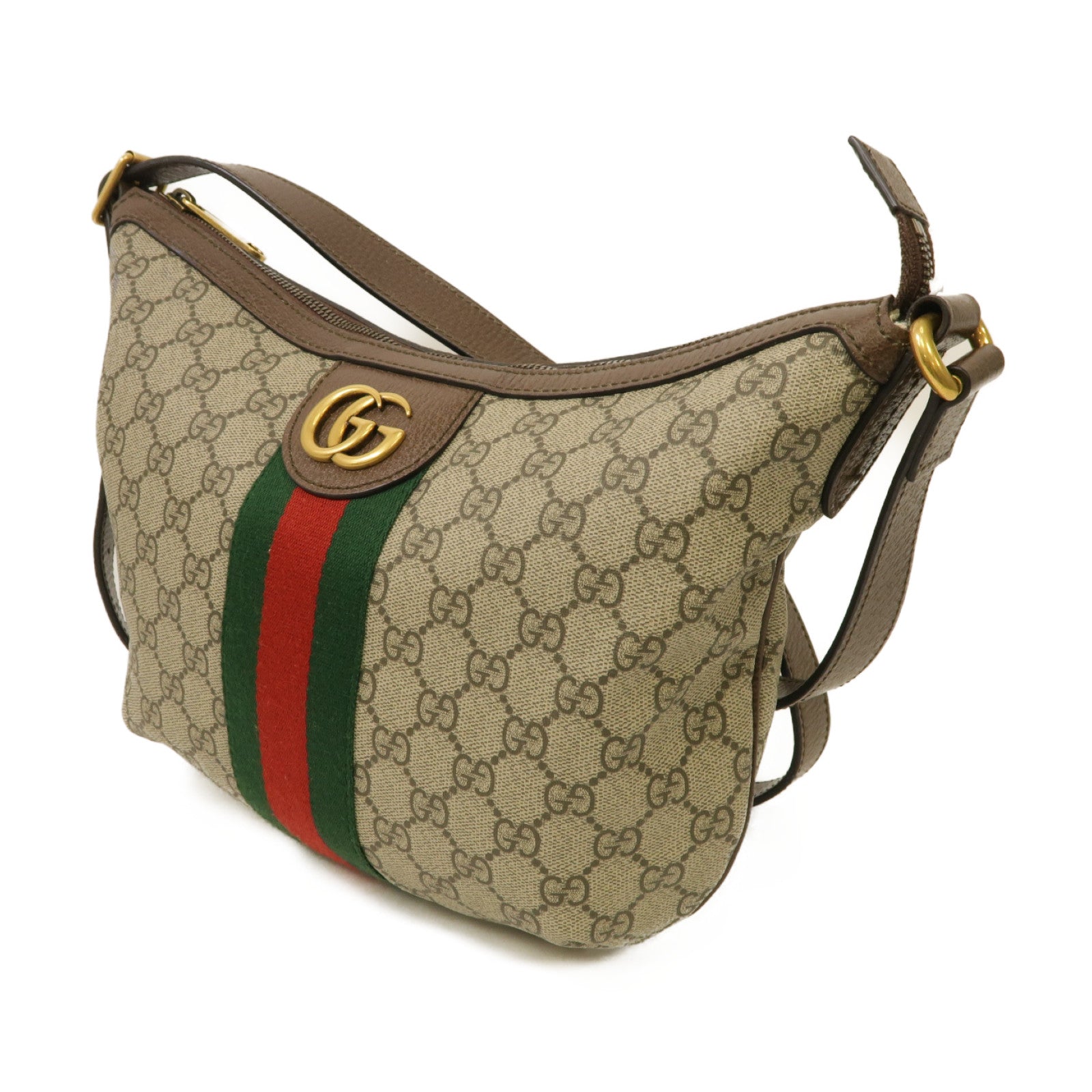 GUCCI 塗層帆布Ophidia GG Small Crossbody Bag金扣肩背袋啡色