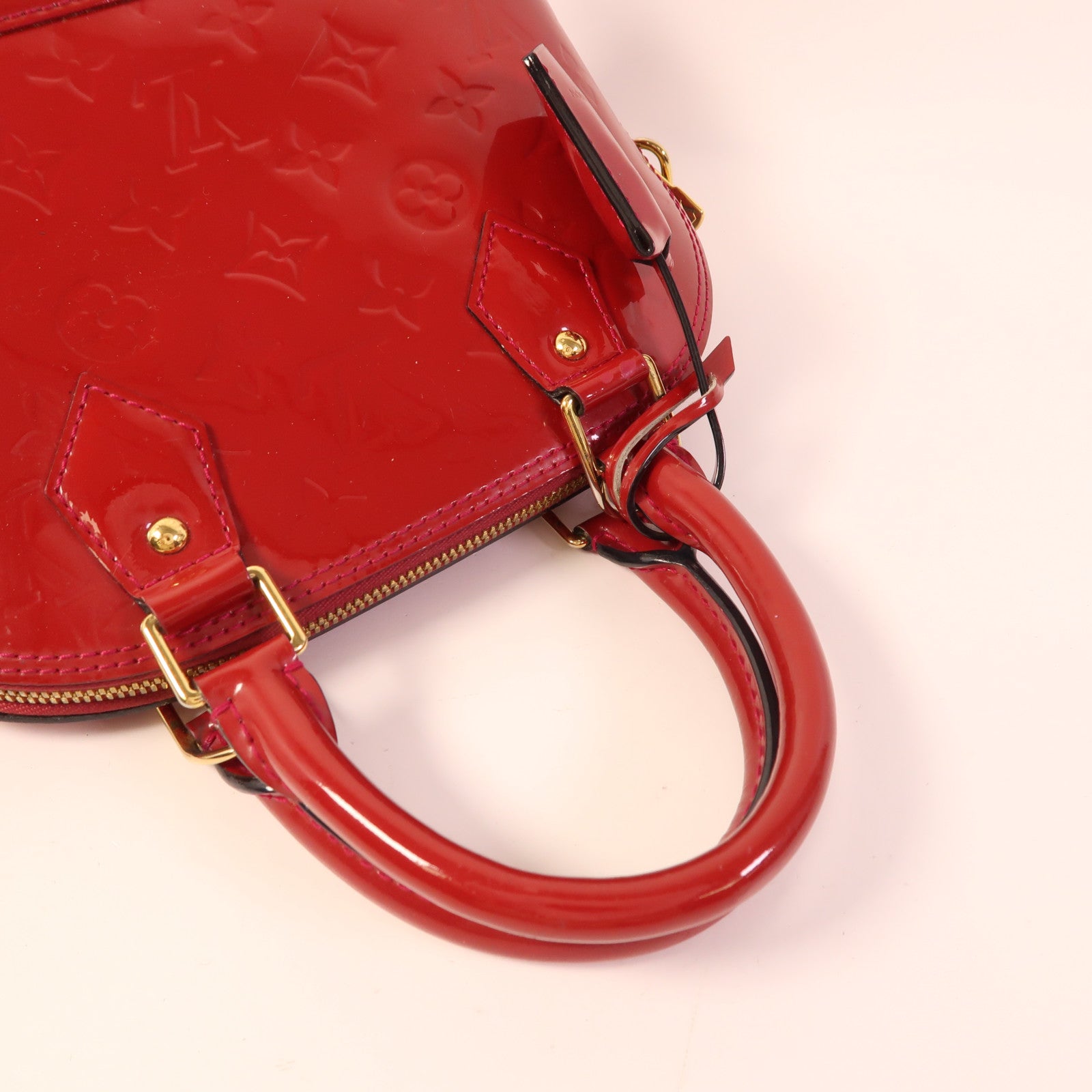 LOUIS VUITTON Vernis Alma BB金扣手挽肩背兩用袋