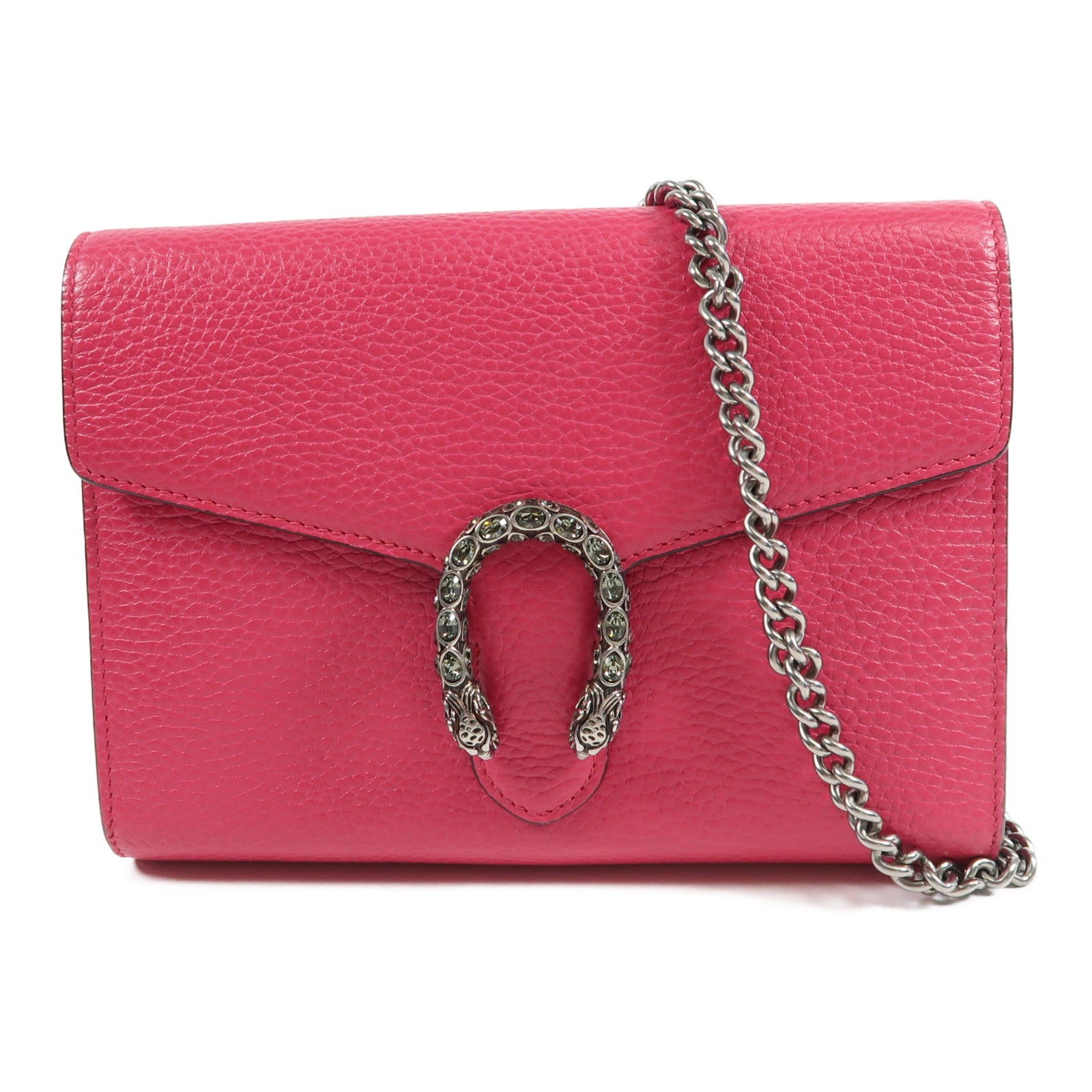 GUCCI GG Shoulder Bag Calfskin Leather