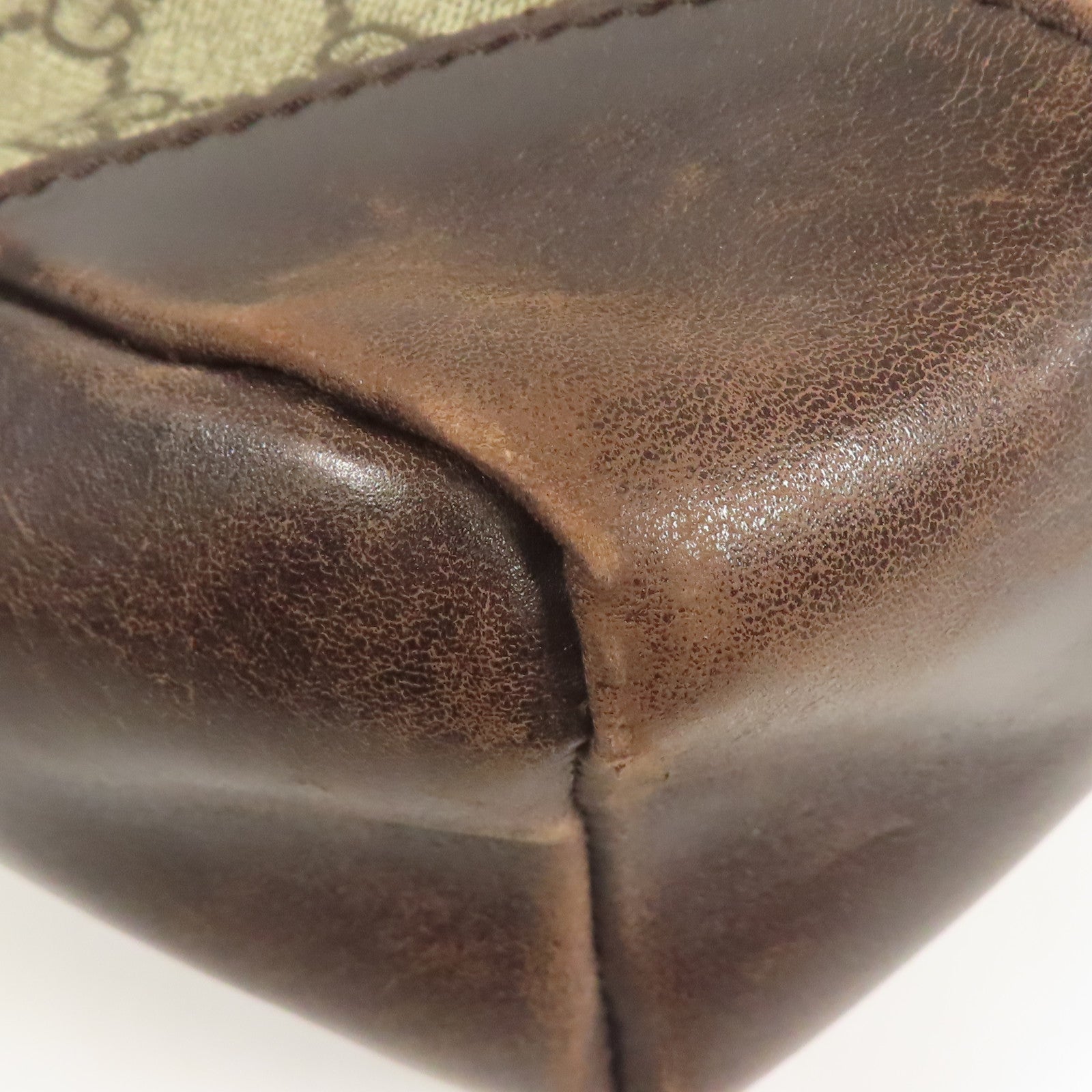 GUCCI 塗層帆布Shoulder Bag銀扣肩背袋
