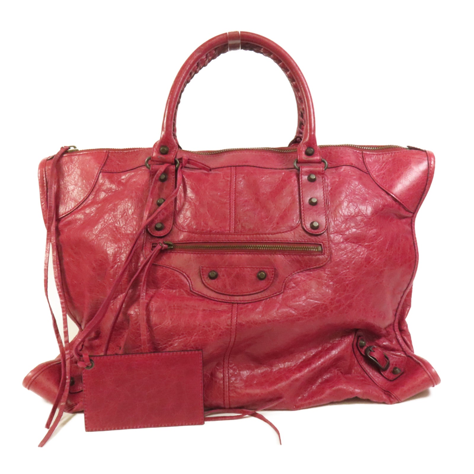 BALENCIAGA 牛皮皮革Weekender手挽袋