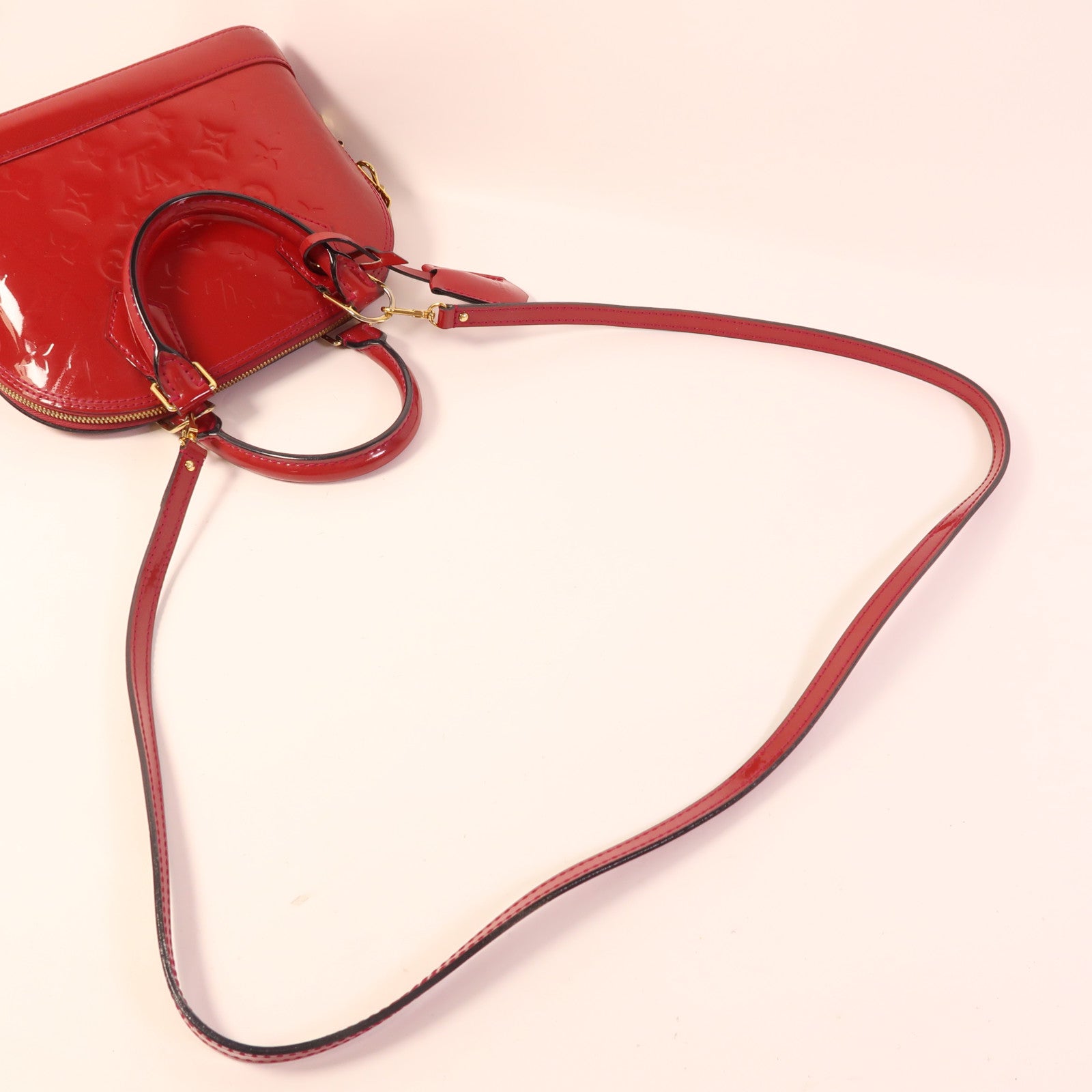 LOUIS VUITTON Vernis Alma BB金扣手挽肩背兩用袋