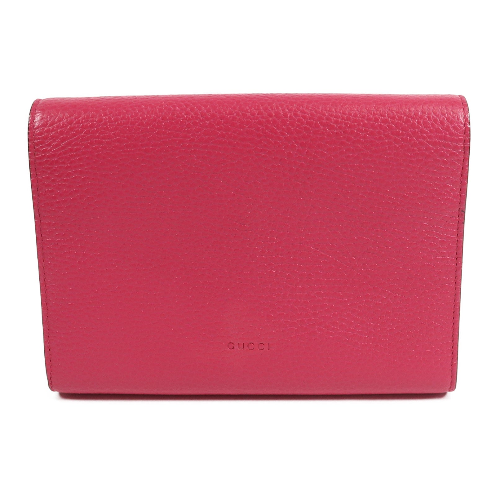 GUCCI GG Shoulder Bag Calfskin Leather