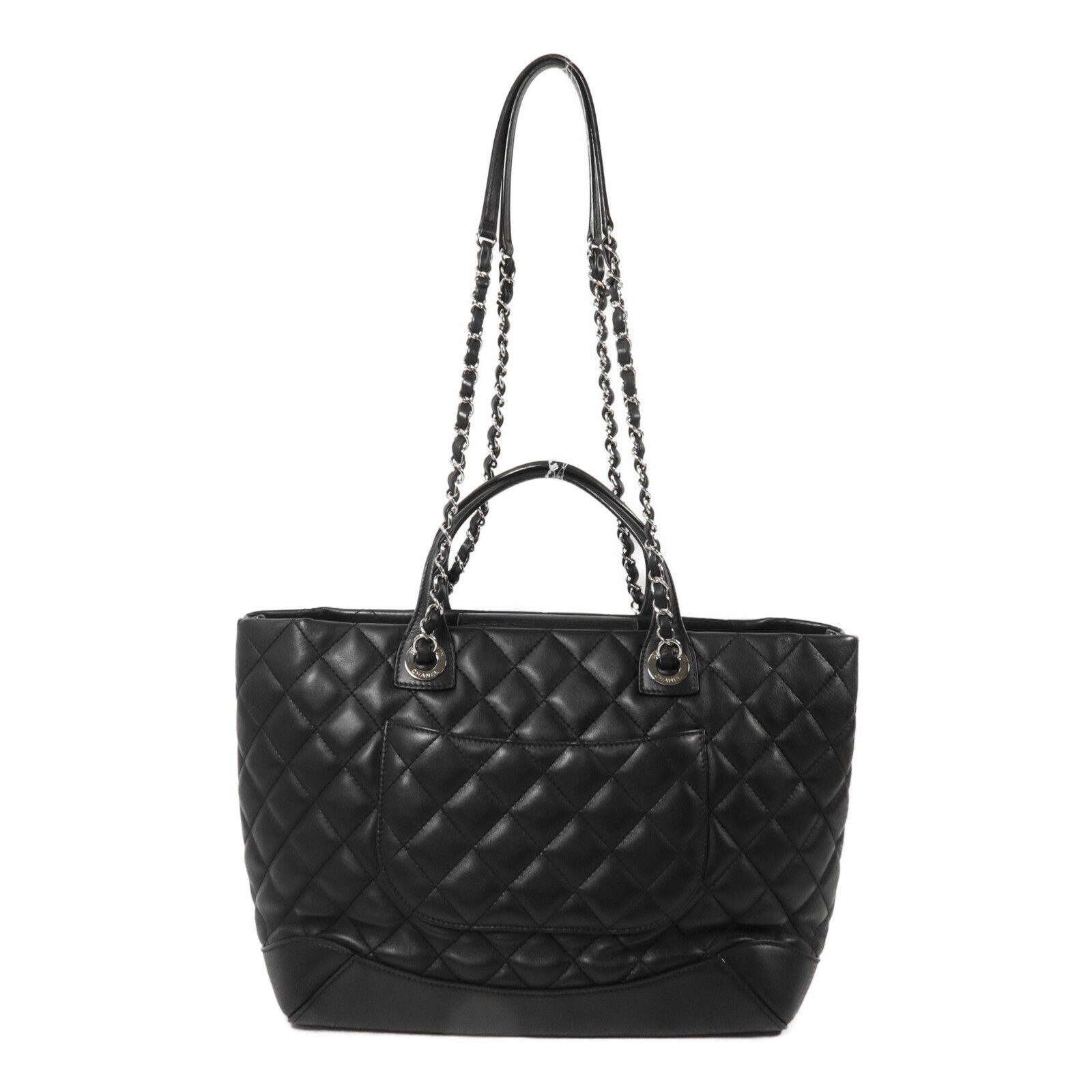 CHANEL 羊皮皮革Chain Shoulder鏈帶手挽肩背兩用袋