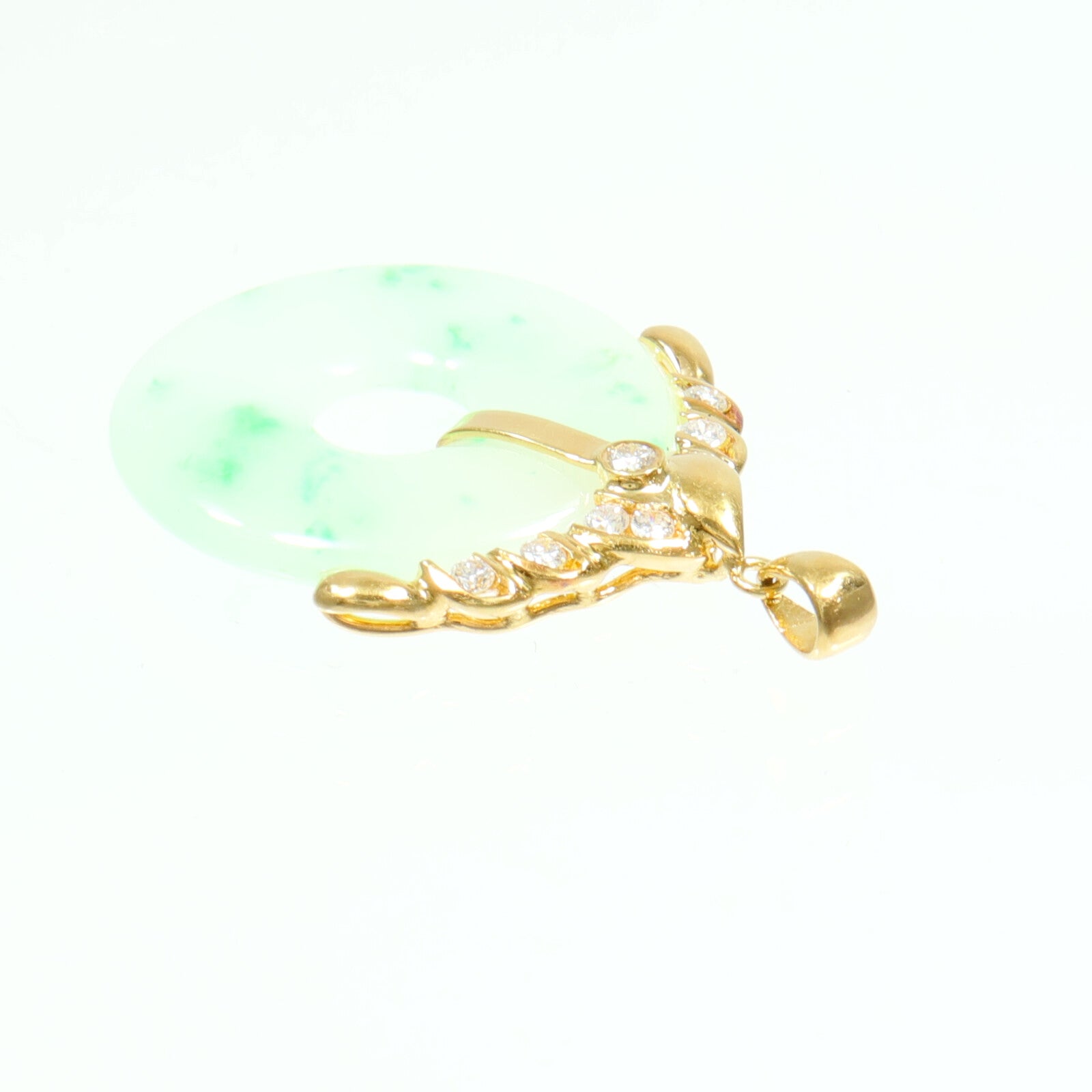 JEWELRY 18K黃金Jade Pendant Top翡翠吊墜
