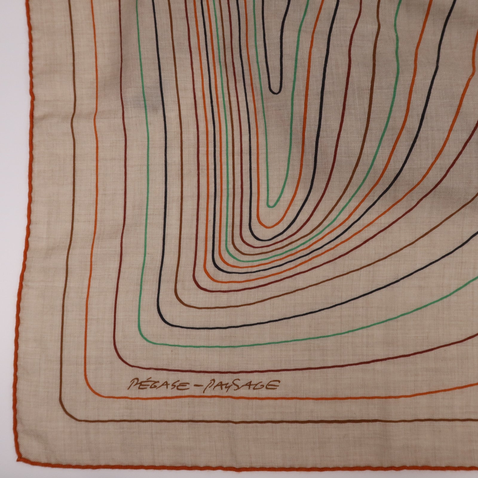 HERMES 羊絨/絲質Scarf 140X140絲巾Multicolor