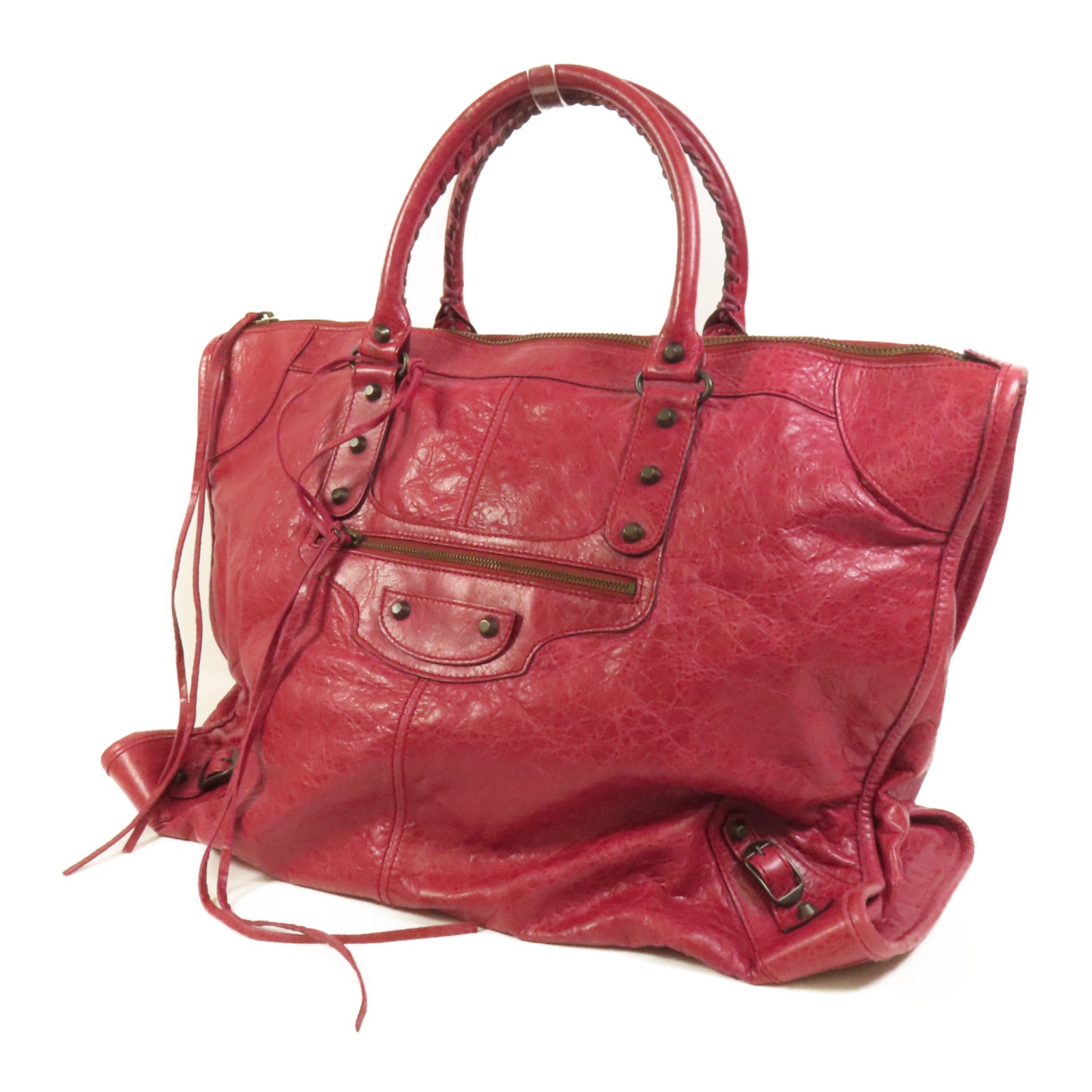 BALENCIAGA 牛皮皮革Weekender手挽袋