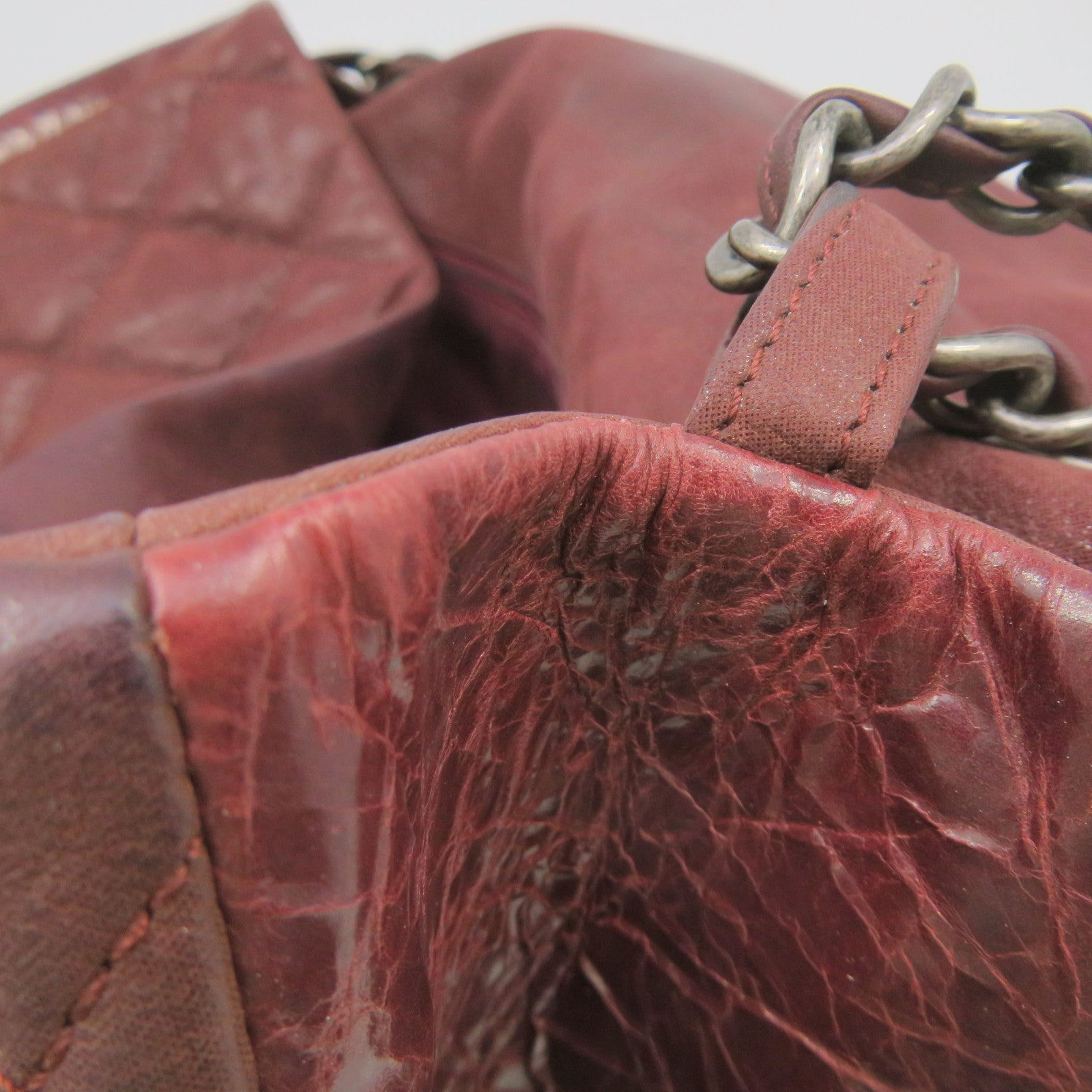 CHANEL [Sharp Discount] Lingge Cowhide Leather Chain Shoulder Bag Silver Buckle Shoulder Bag Brown