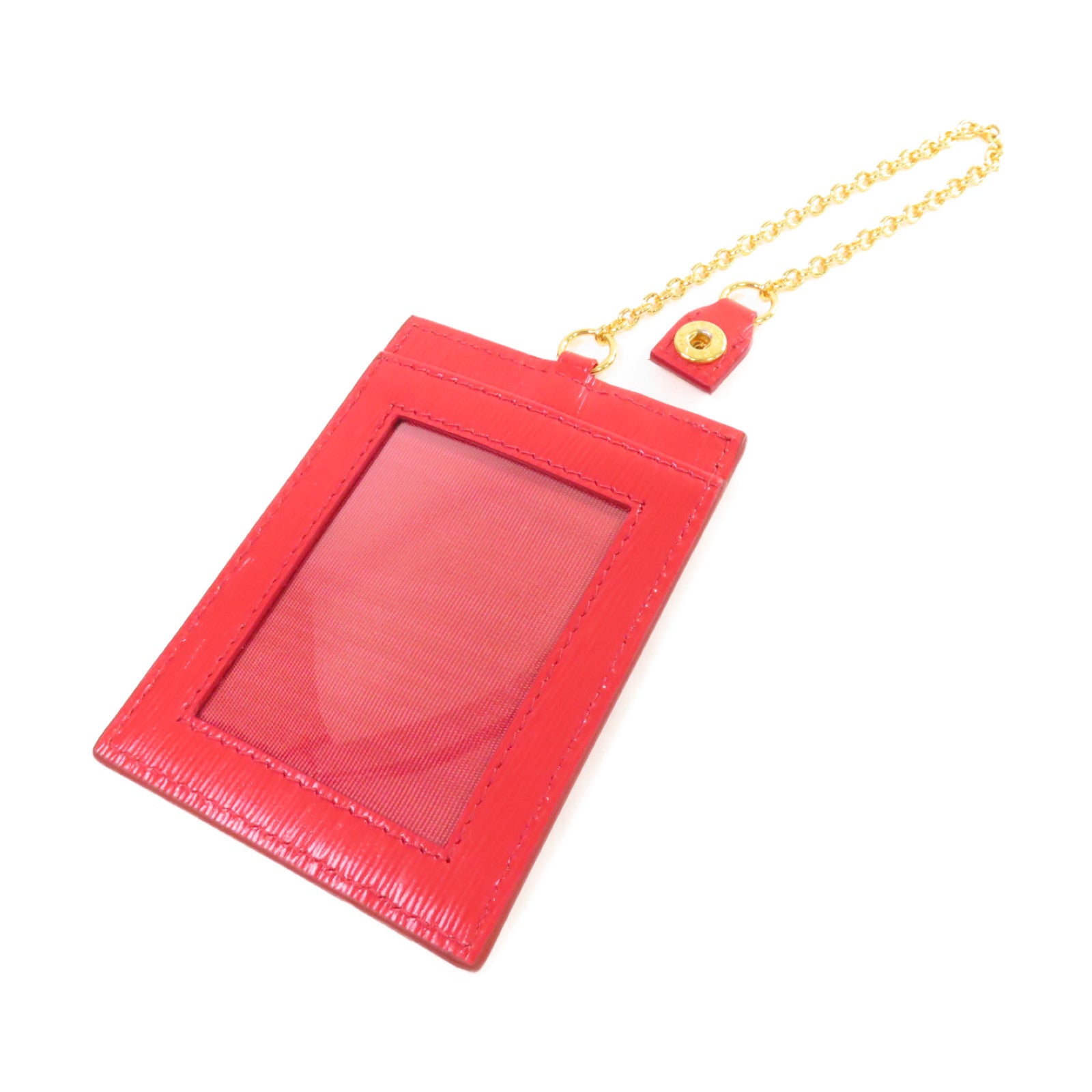 PRADA 牛皮皮革/尼龍Long Wallet金扣長錢包紅色
