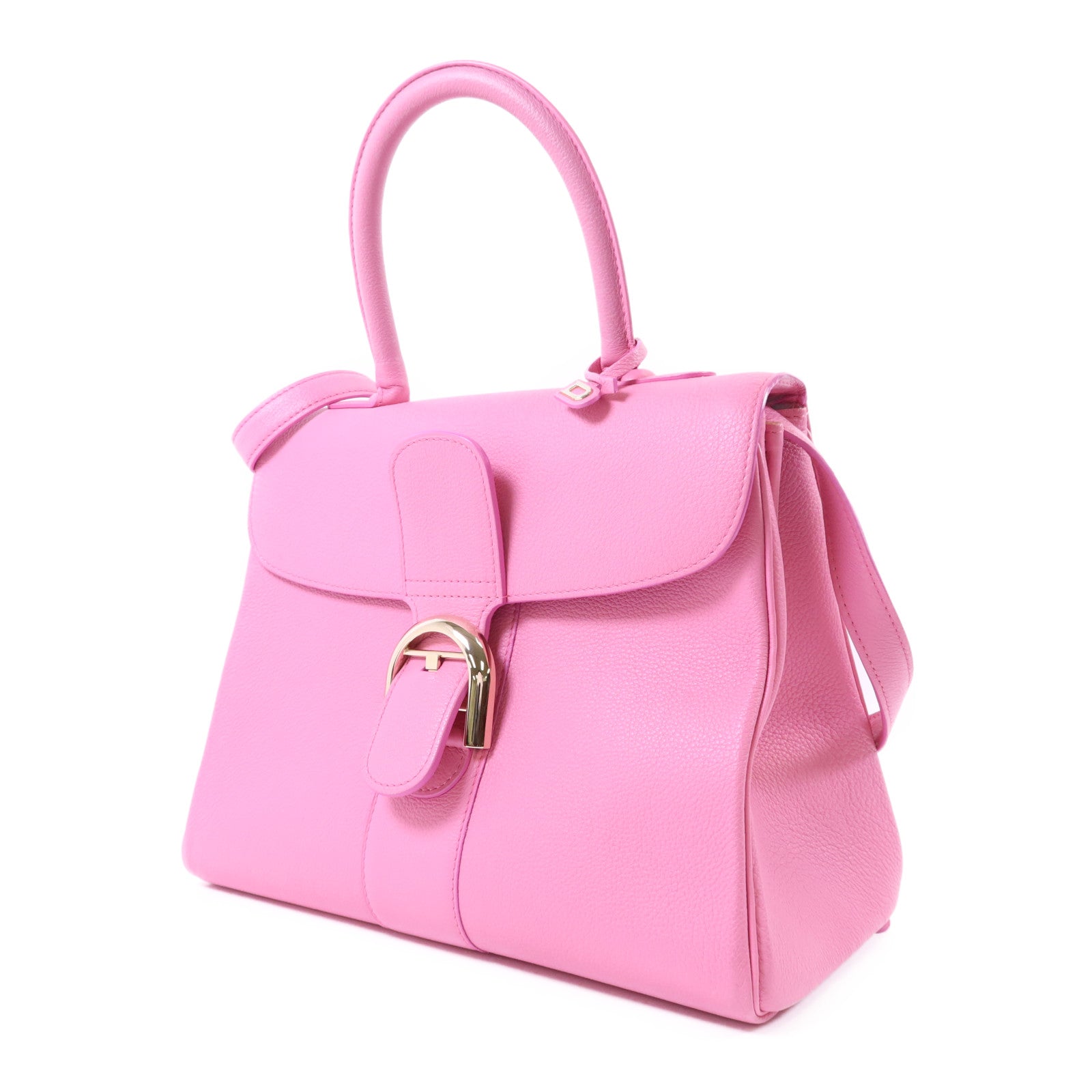 Delvaux 牛皮皮革Brillant MM金扣手挽肩背兩用袋