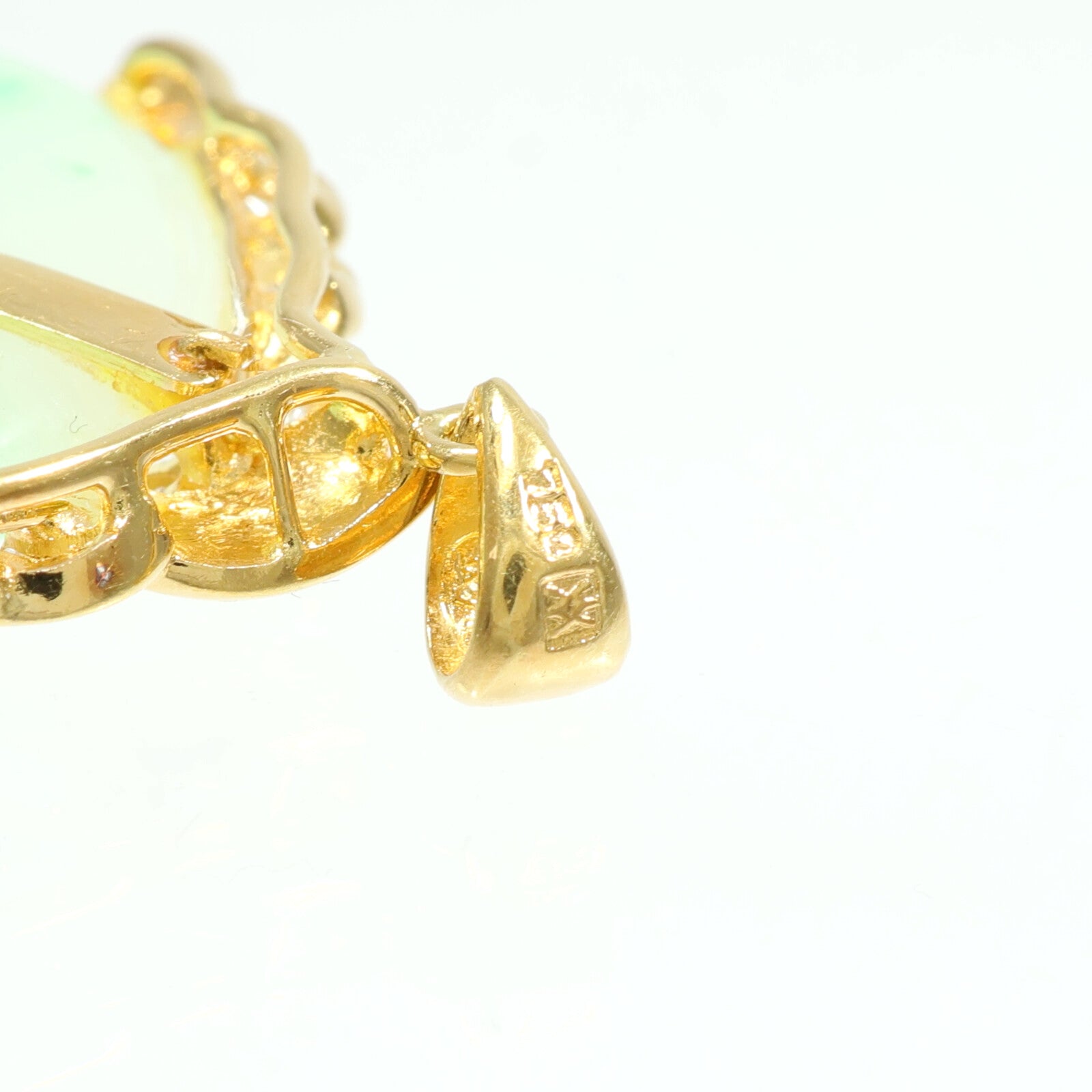 JEWELRY 18K黃金Jade Pendant Top翡翠吊墜