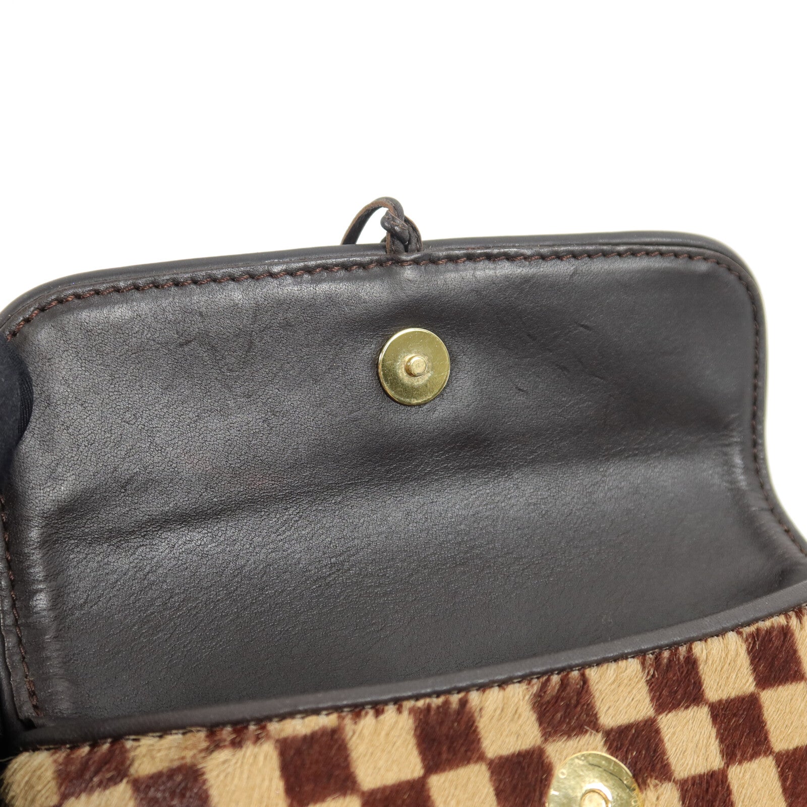 LOUIS VUITTON Pony Hair/牛皮皮革Damier Sauvage Gazelle肩背袋