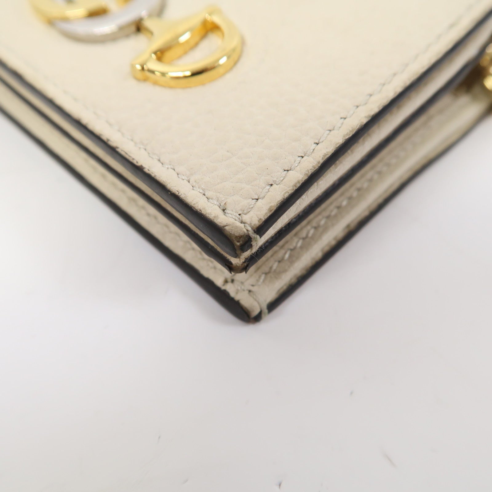 GUCCI 【激減優惠】牛皮皮革Zumi Chain Wallet錢包白色