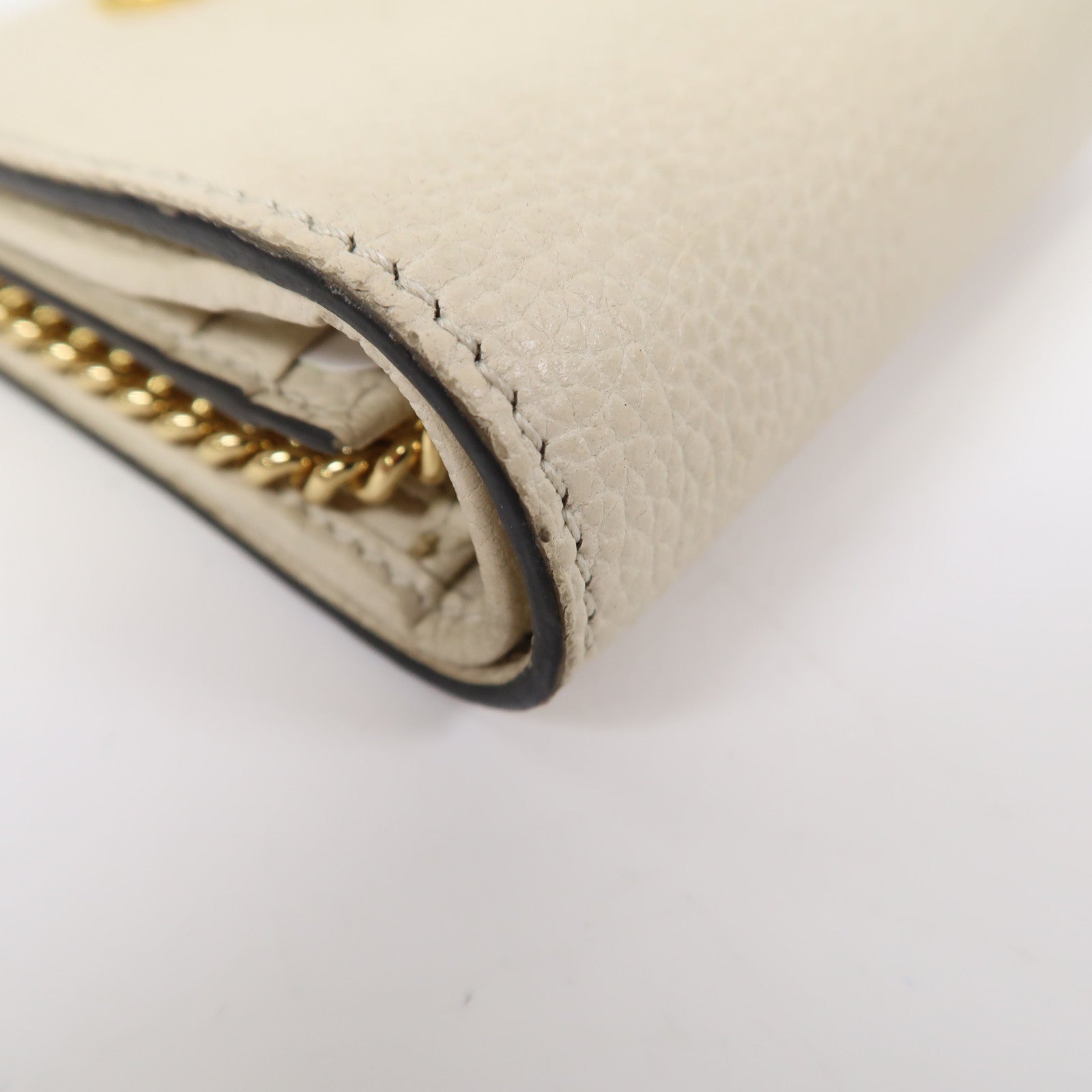 GUCCI 【激減優惠】牛皮皮革Zumi Chain Wallet錢包白色