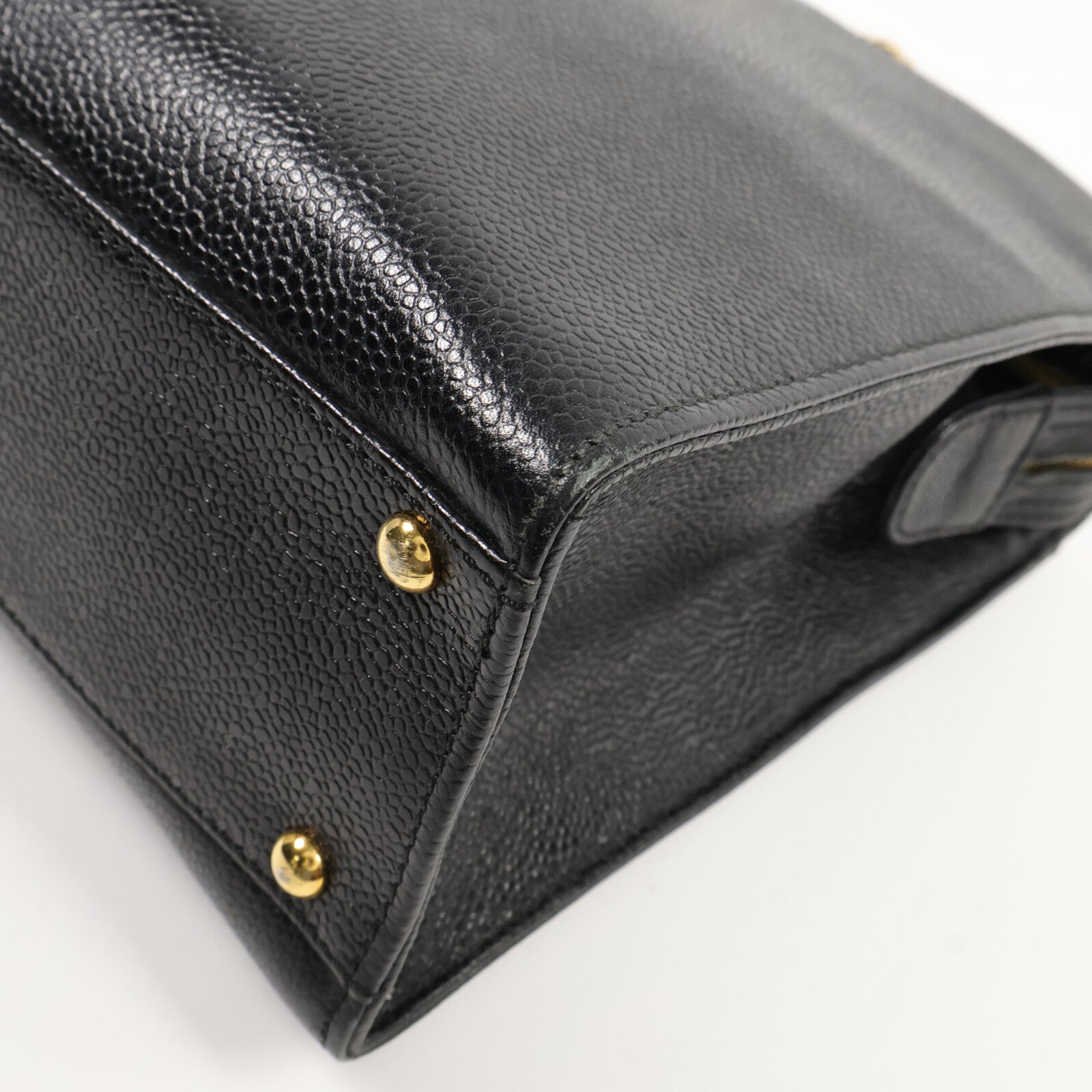 CHANEL 牛皮皮革Vintage Shoulder Bag鏈帶手挽袋