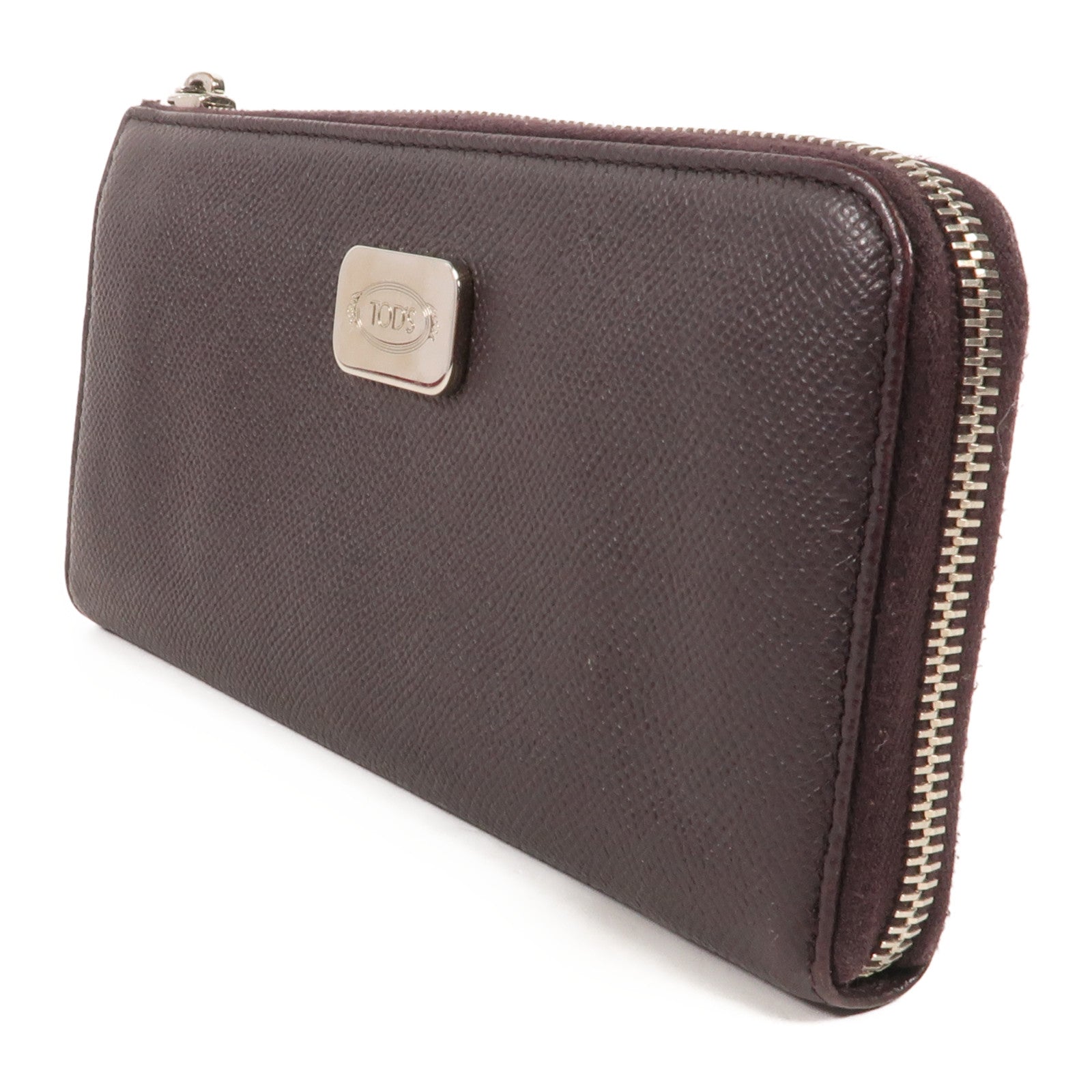 TOD'S 牛皮皮革Long Wallet銀扣長錢包