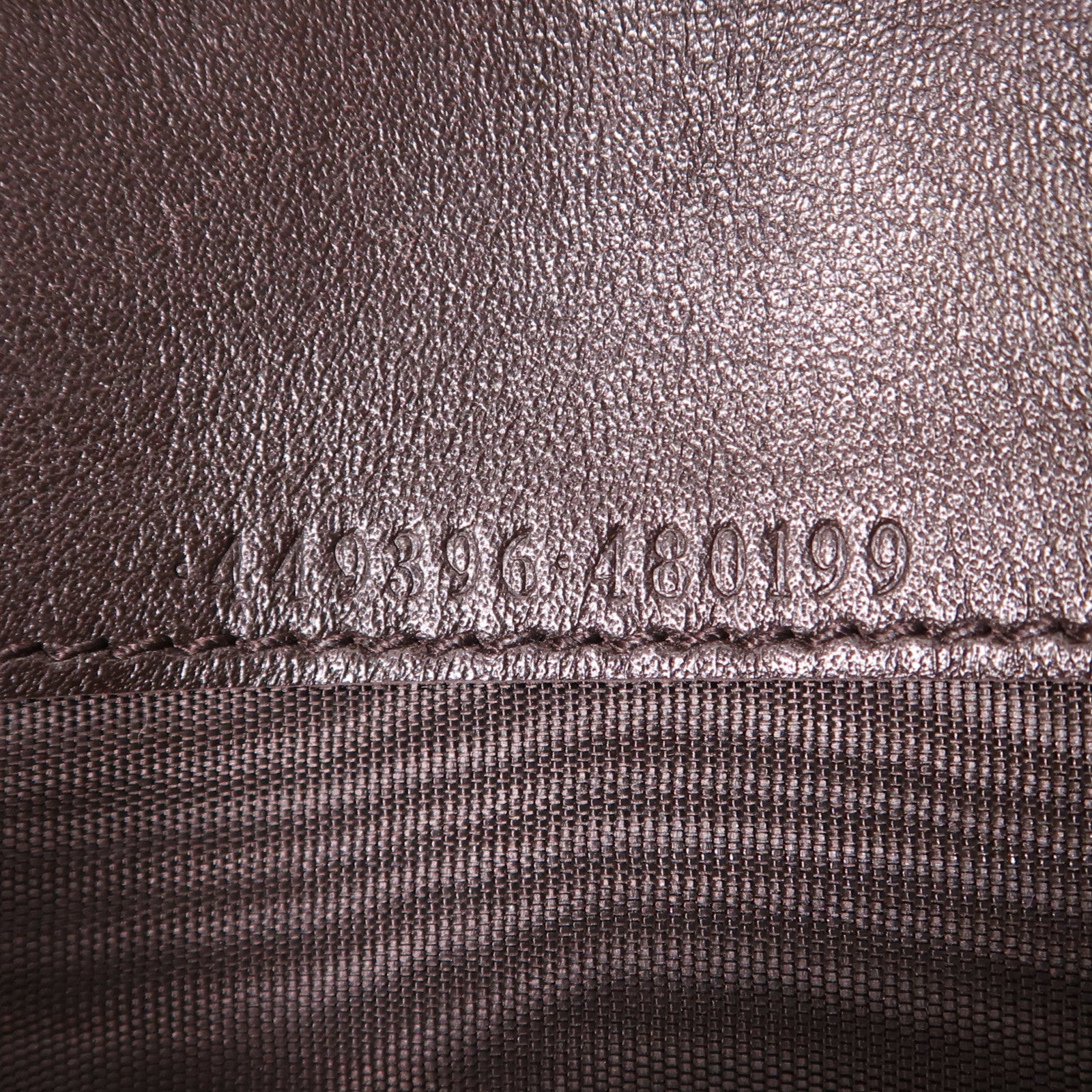 GUCCI GHW Long Wallet Calfskin Leather Brown