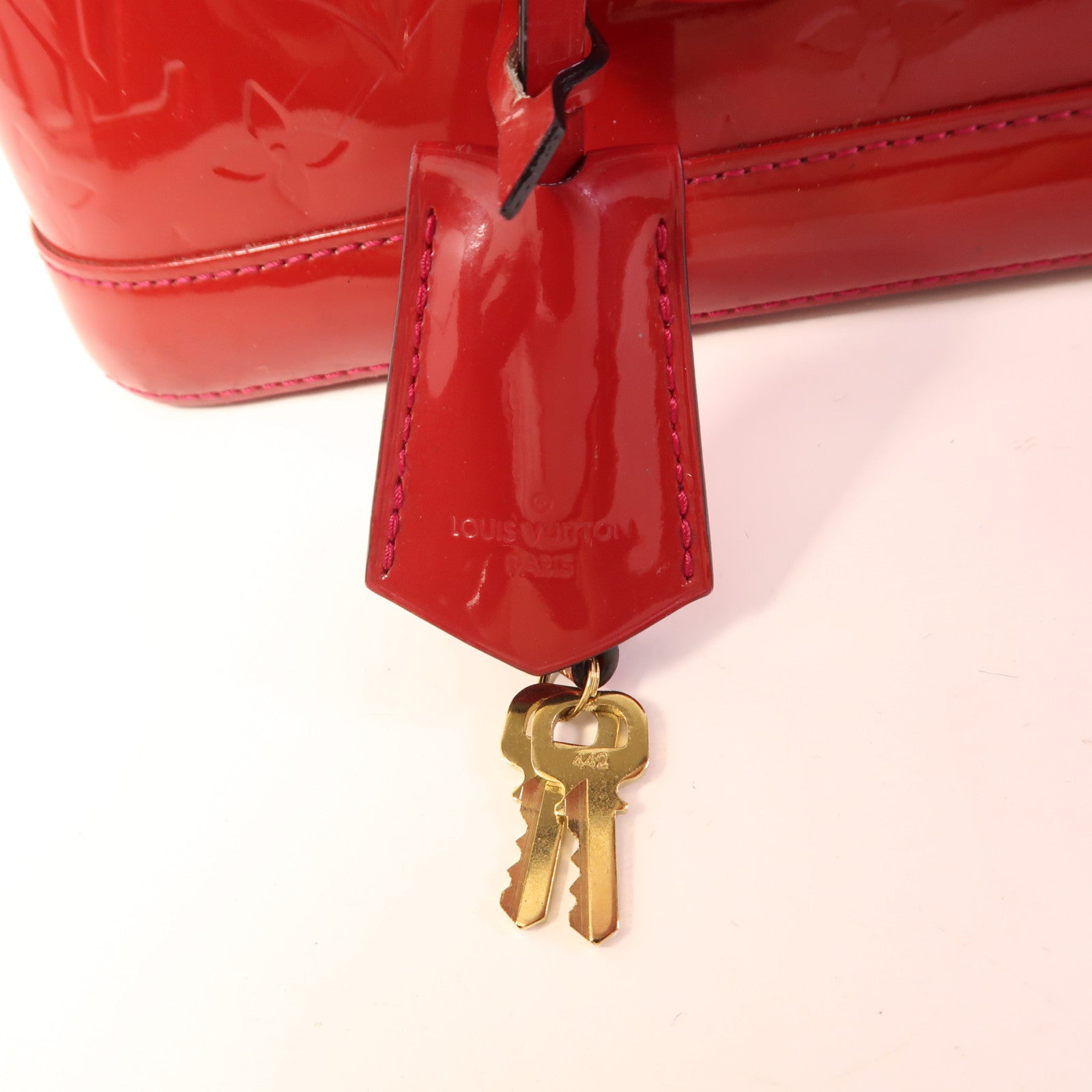 LOUIS VUITTON Vernis Alma BB金扣手挽肩背兩用袋