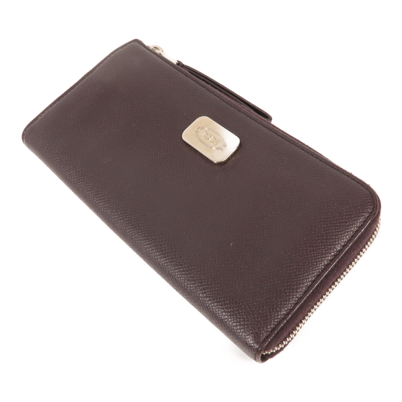 TOD'S 牛皮皮革Long Wallet銀扣長錢包