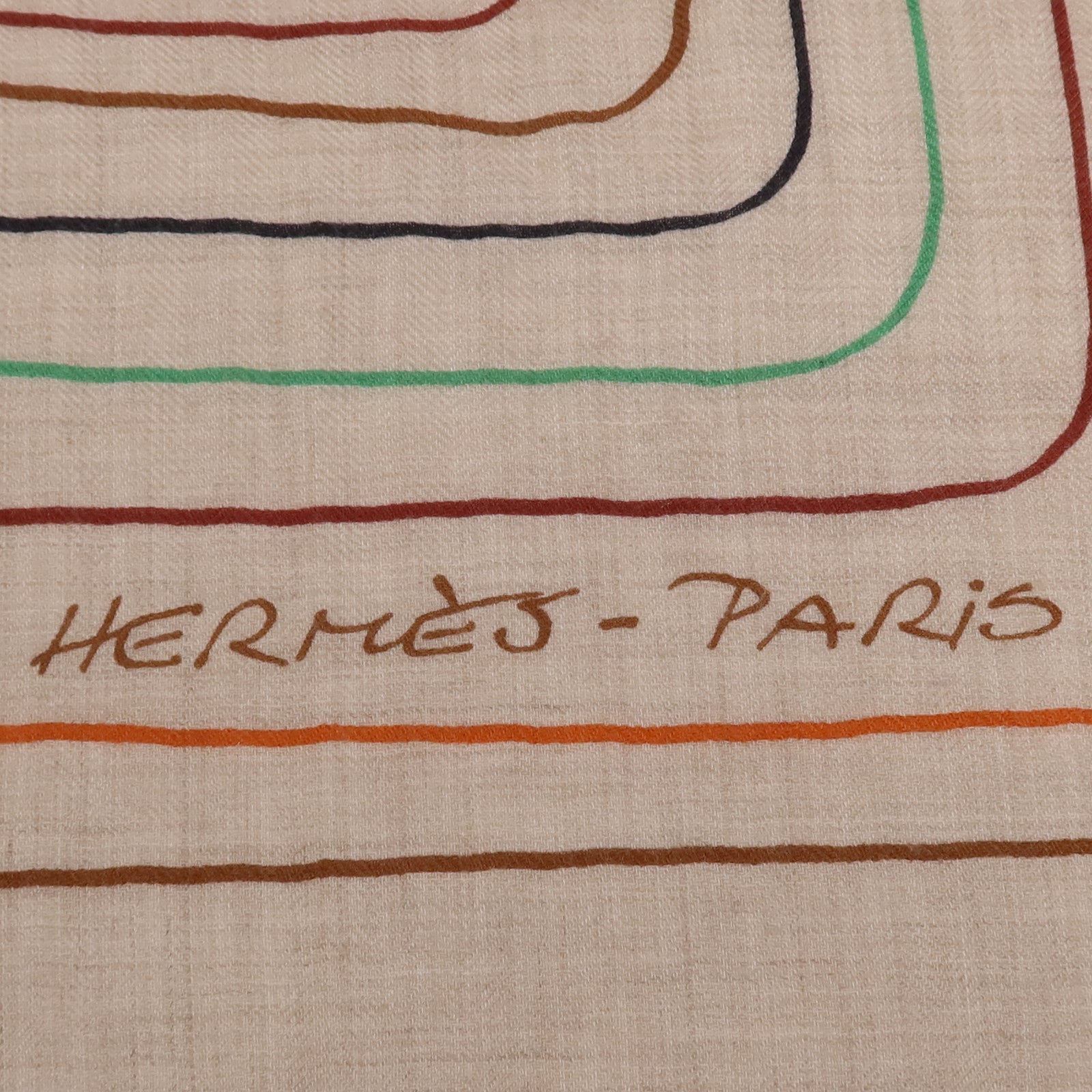 HERMES 羊絨/絲質Scarf 140X140絲巾Multicolor