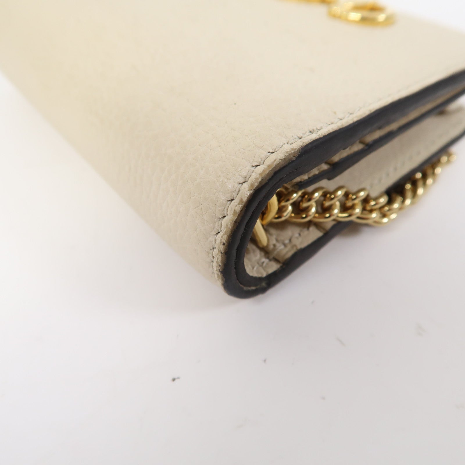 GUCCI 【激減優惠】牛皮皮革Zumi Chain Wallet錢包白色