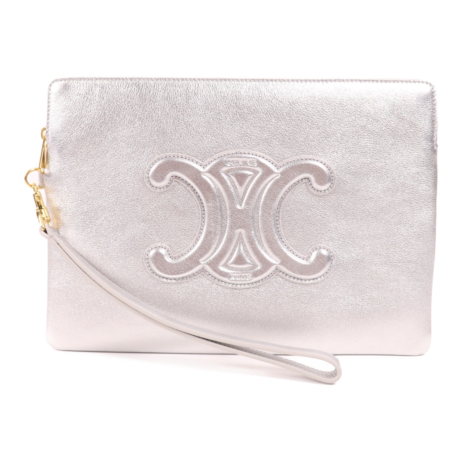 CELINE 牛皮皮革Clutch金扣手拿包