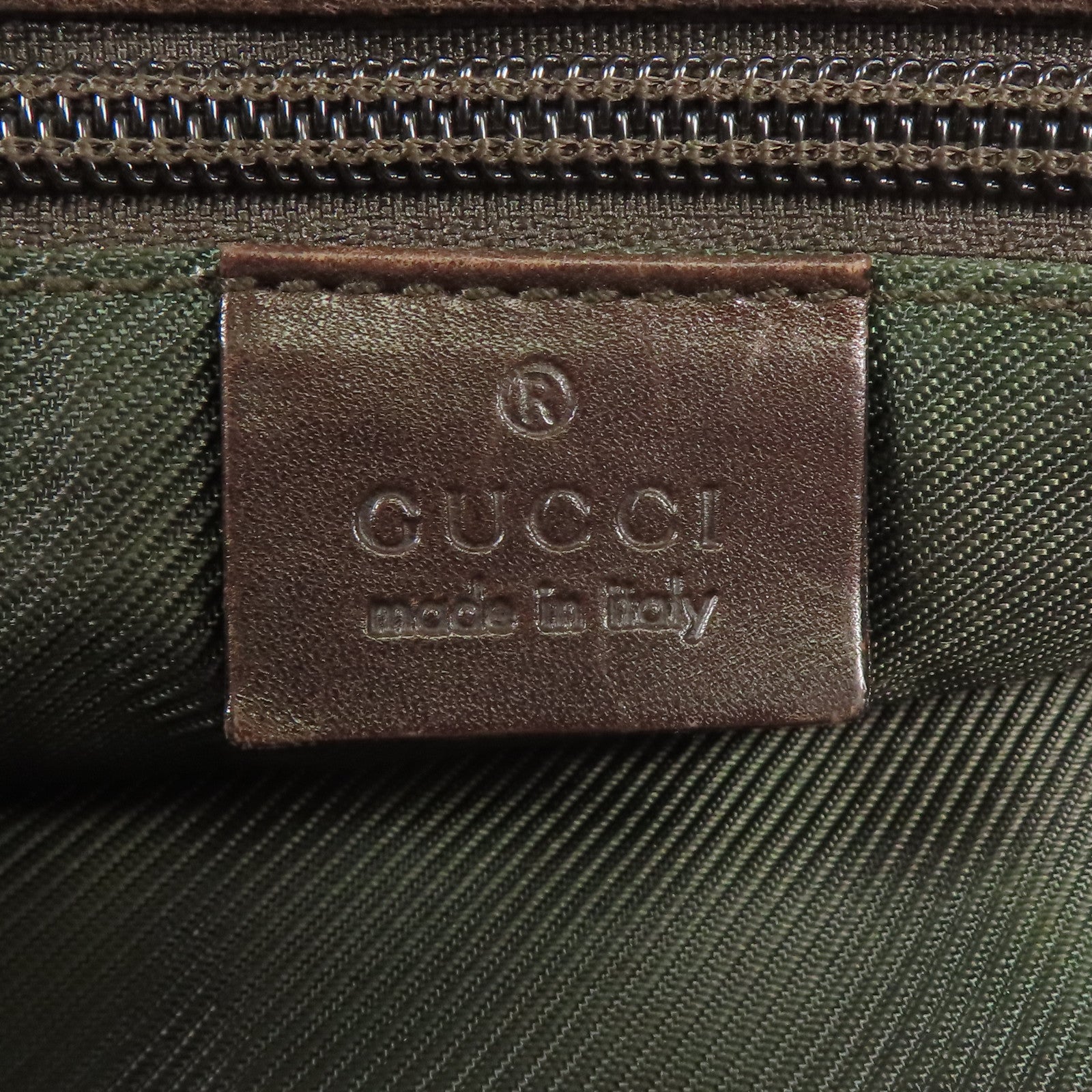 GUCCI 塗層帆布Shoulder Bag銀扣肩背袋