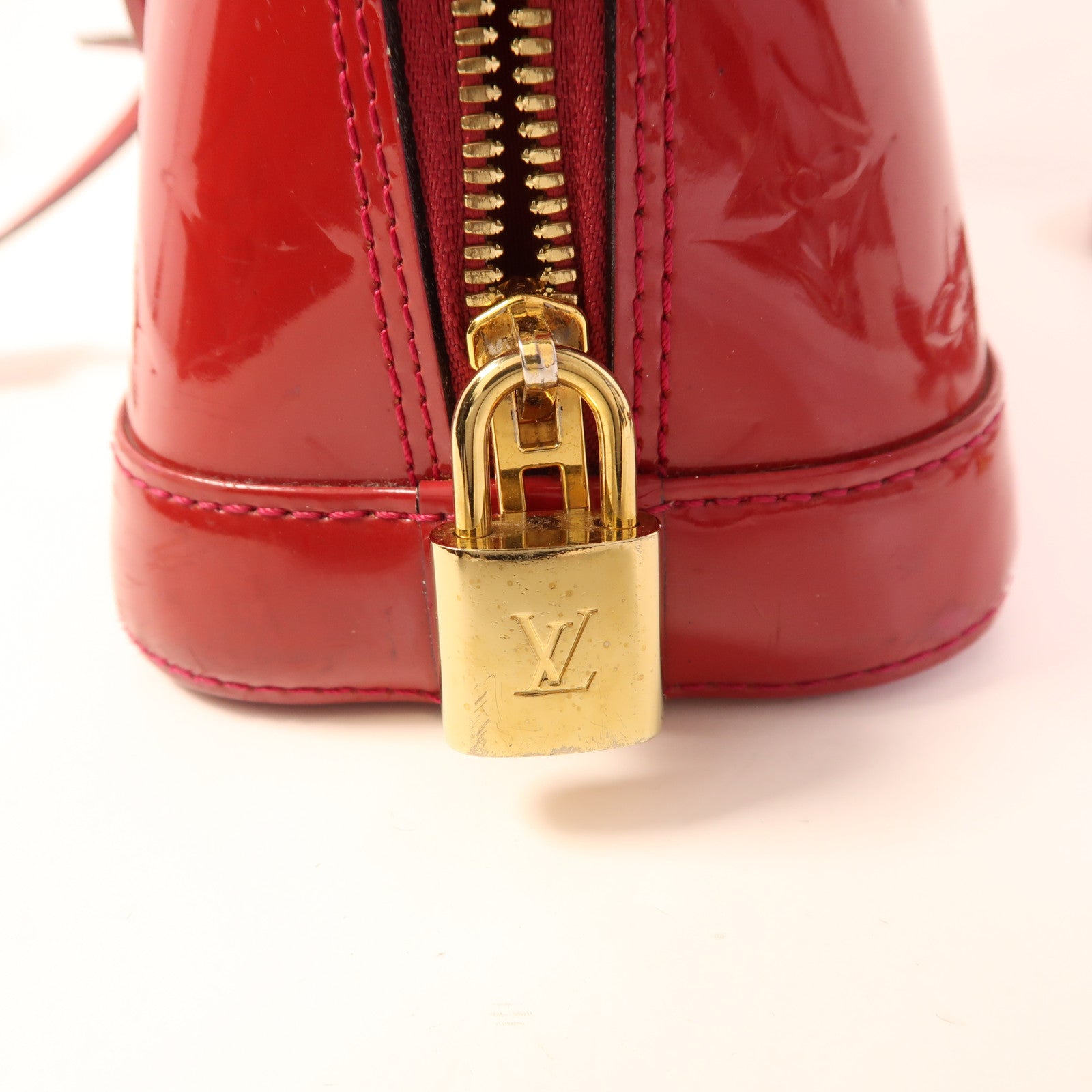 LOUIS VUITTON Vernis Alma BB金扣手挽肩背兩用袋